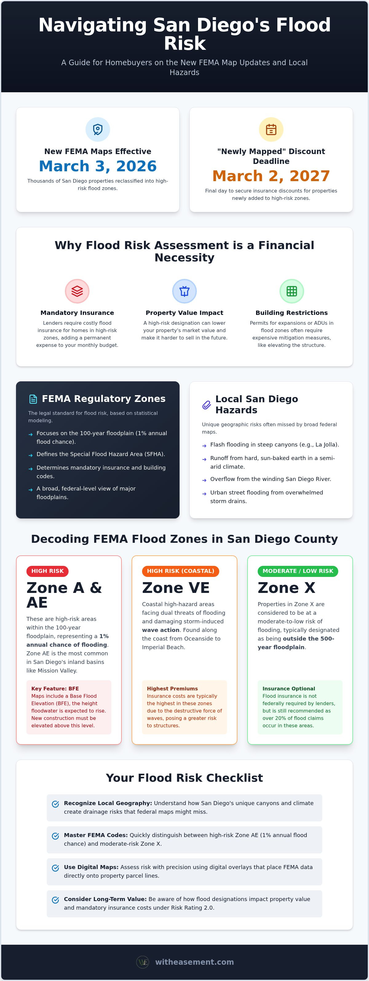 Assess property flood risk San Diego