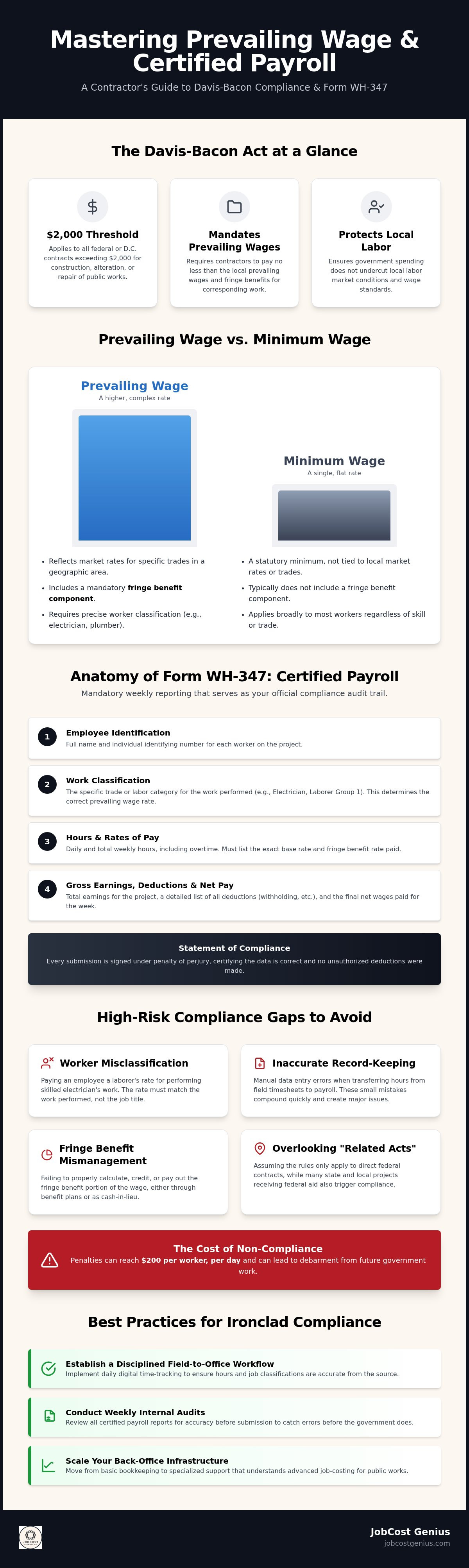 Prevailing wage payroll processing for contractors