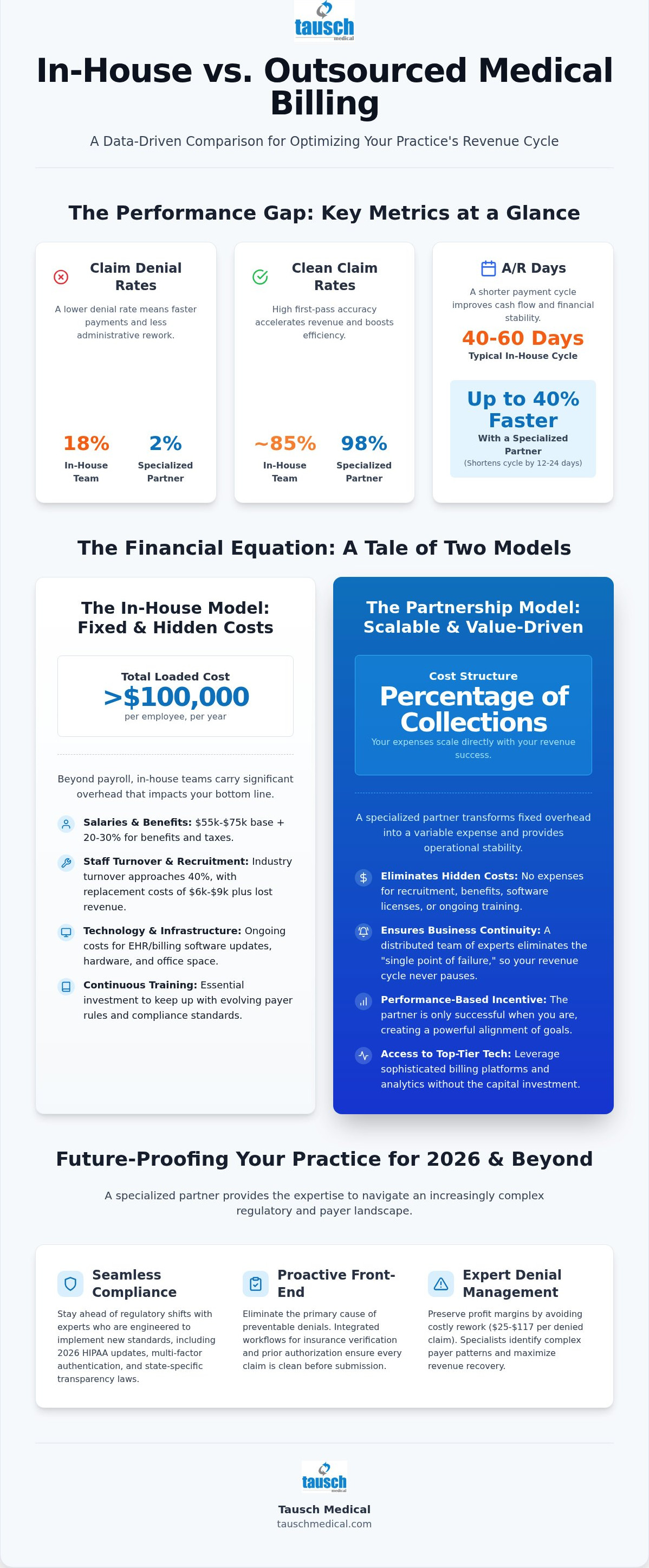 In-house vs outsourced medical billing