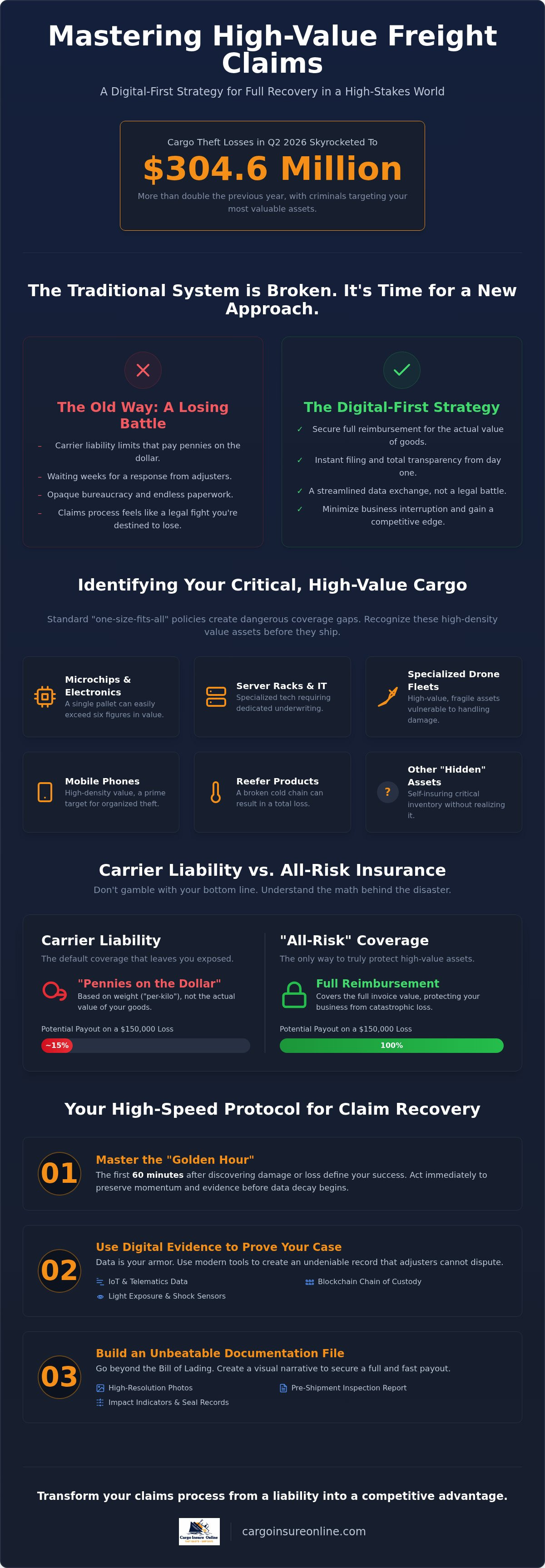 High-value freight insurance claims