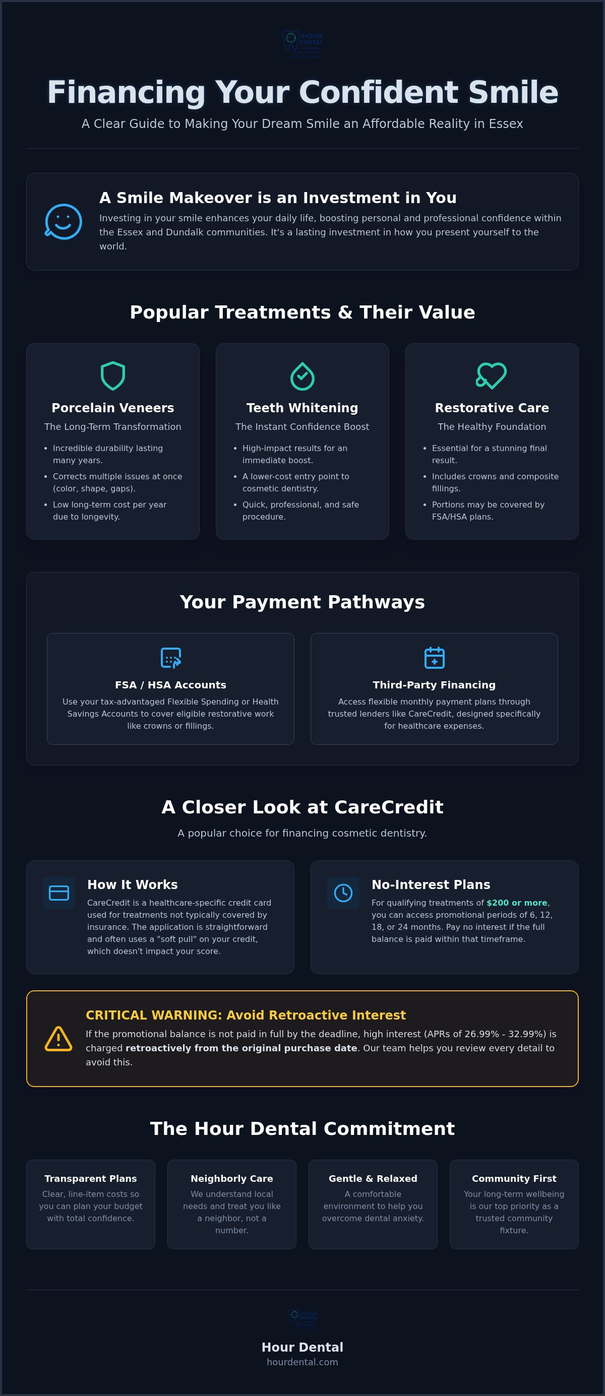 Financing for cosmetic dentistry Essex