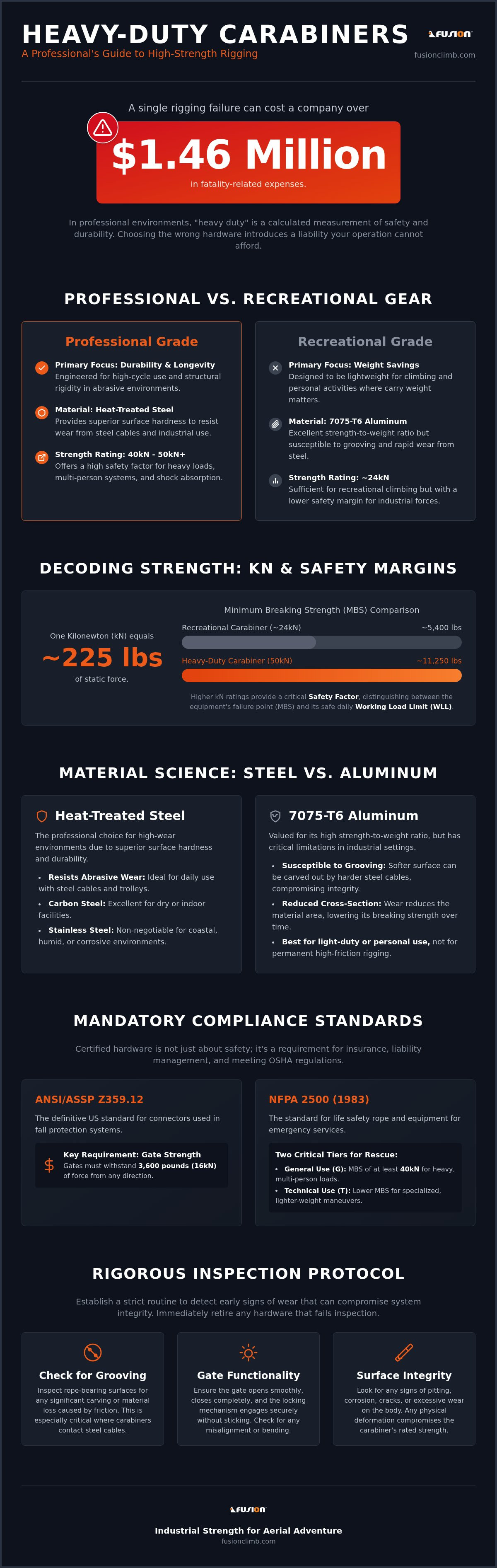 Heavy duty carabiners