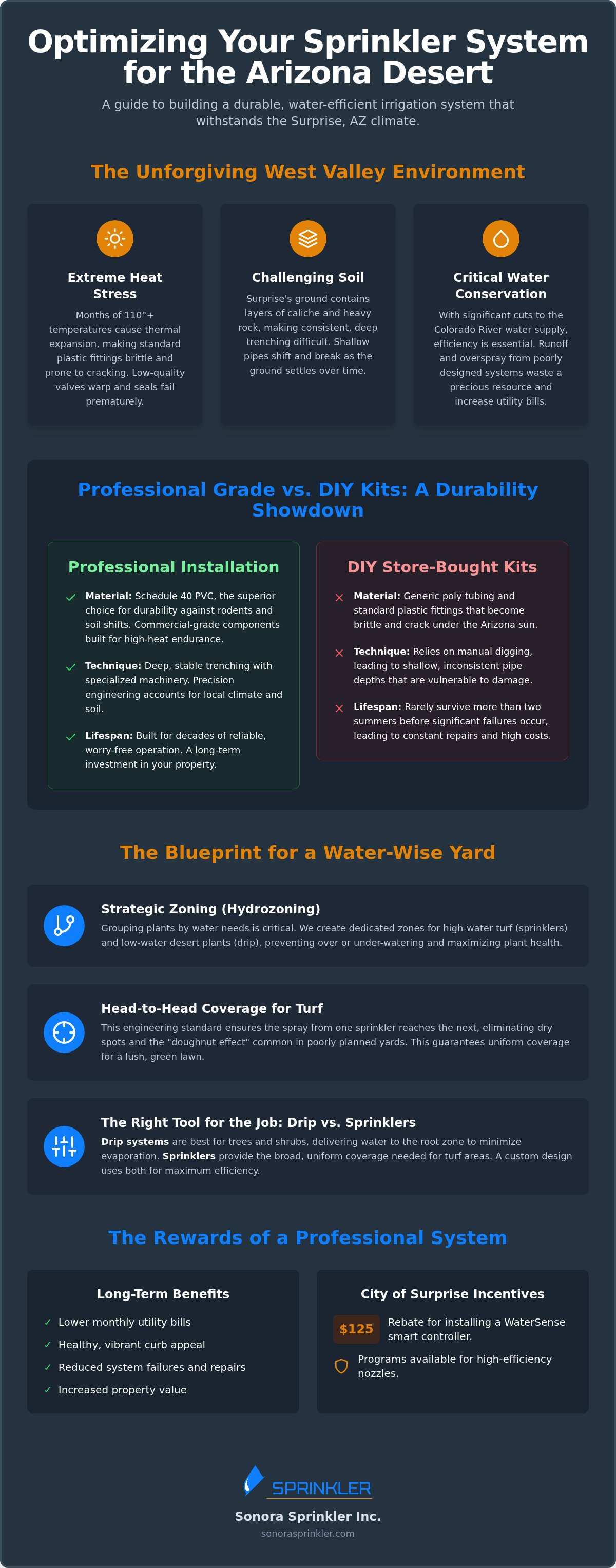 Residential sprinkler system installation Surprise AZ