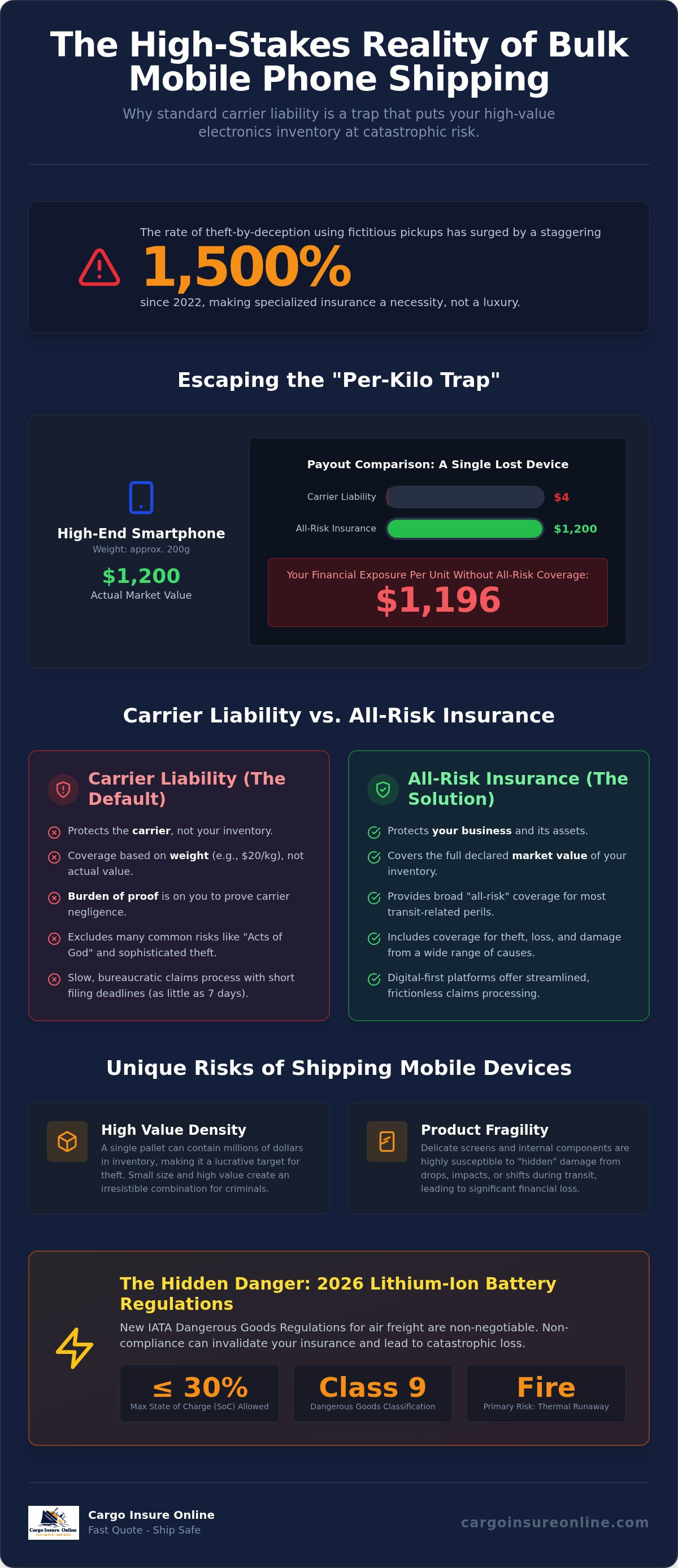 Bulk mobile phone shipping insurance