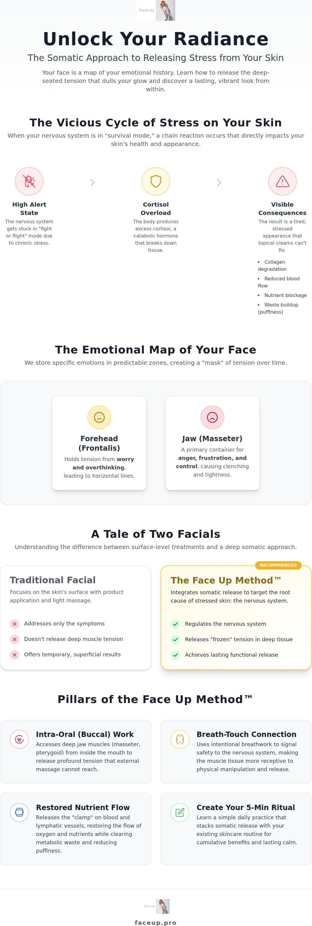 Face massage for stressed skin