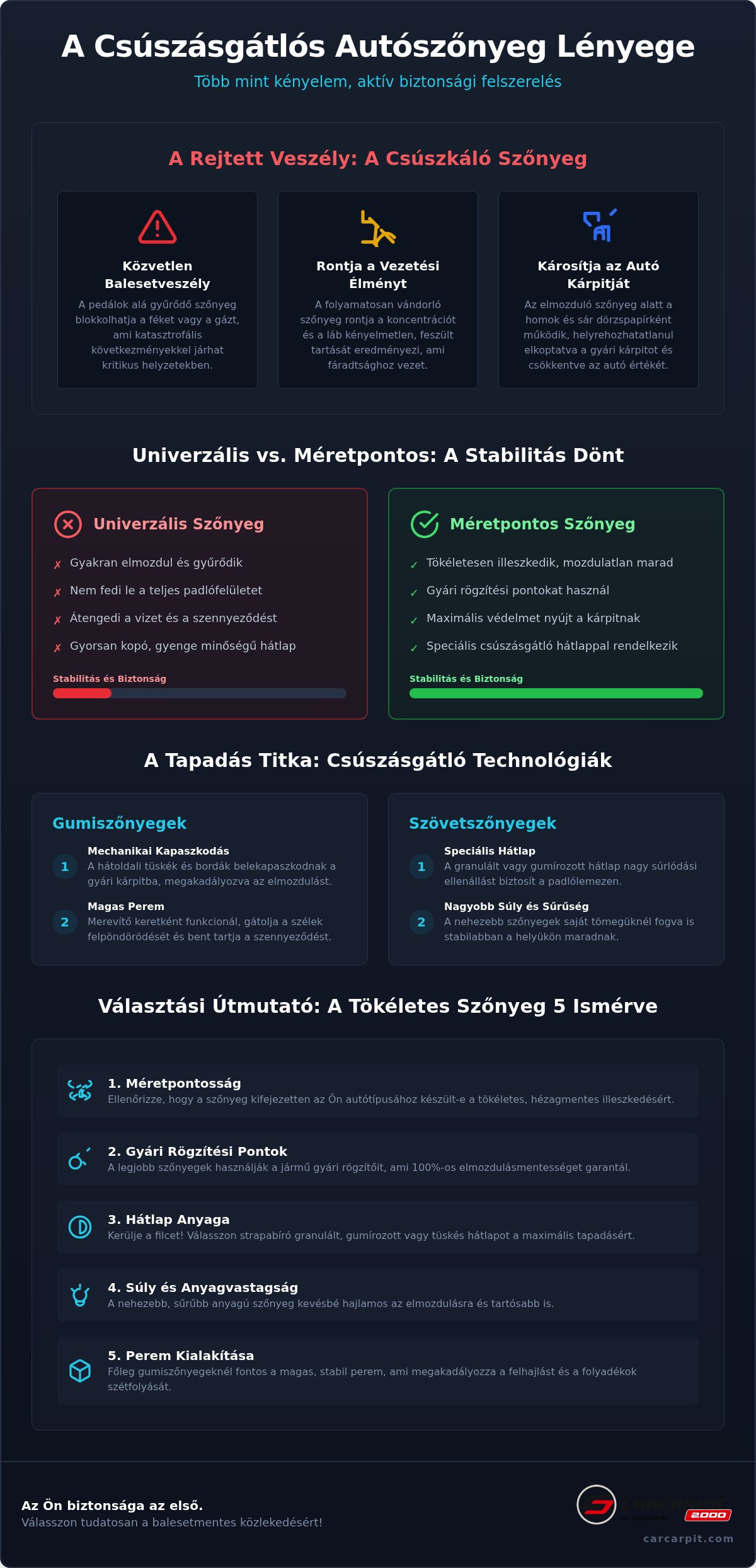 Csúszásgátlós autószőnyeg