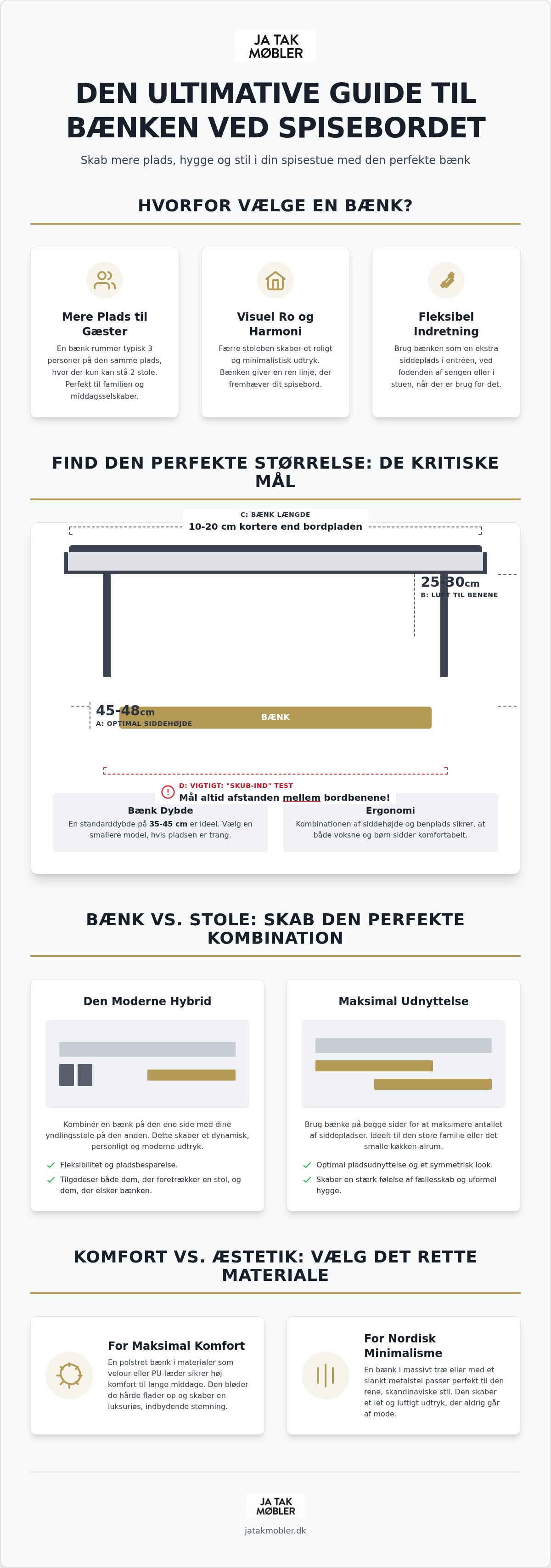 Bænk til spisebord