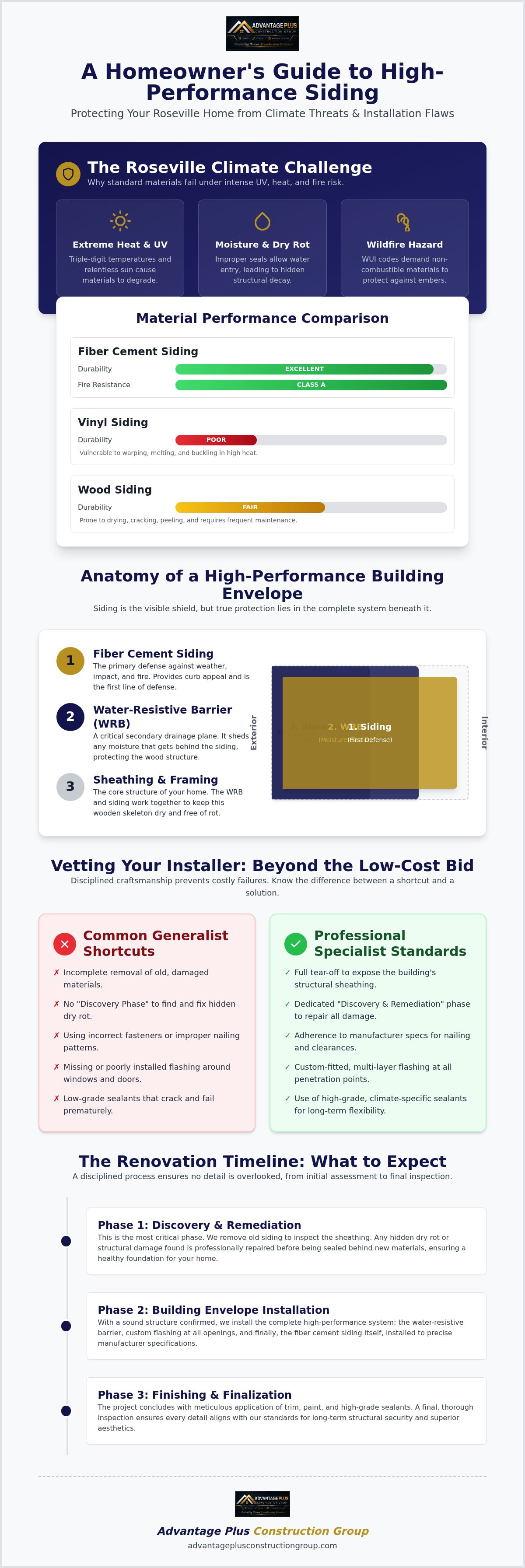 Fiber cement siding installers Roseville CA