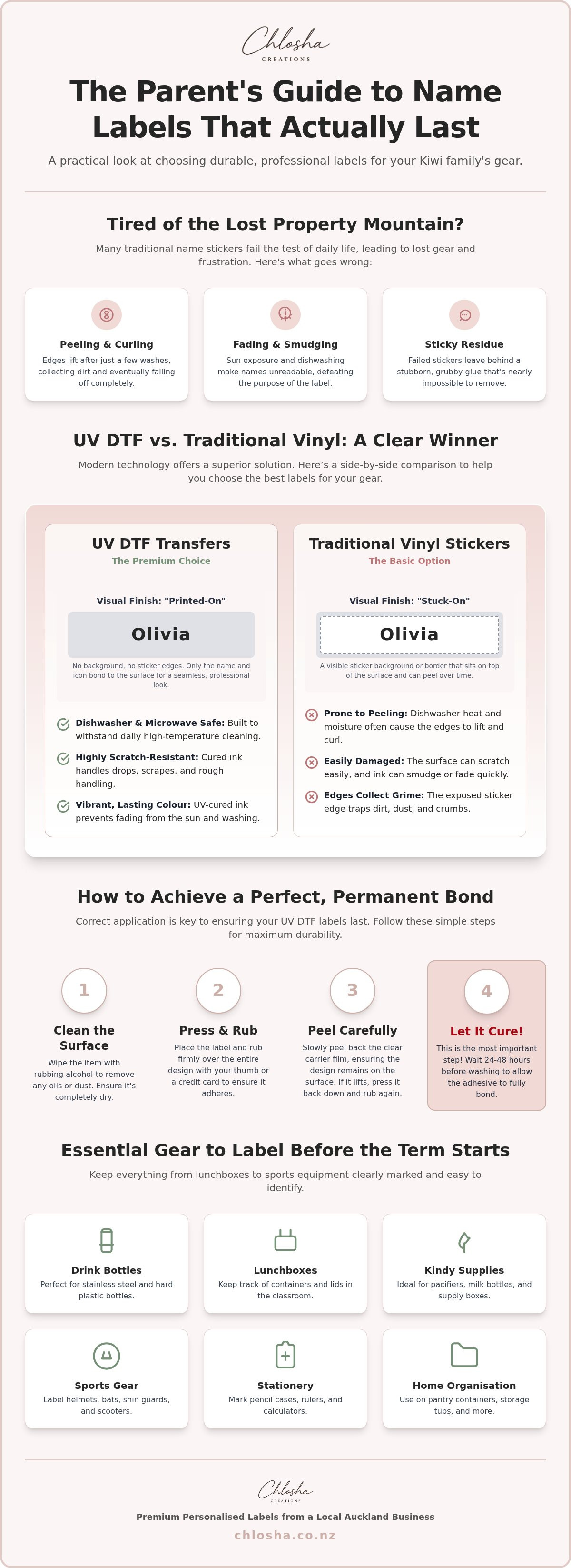 Personalised name labels NZ