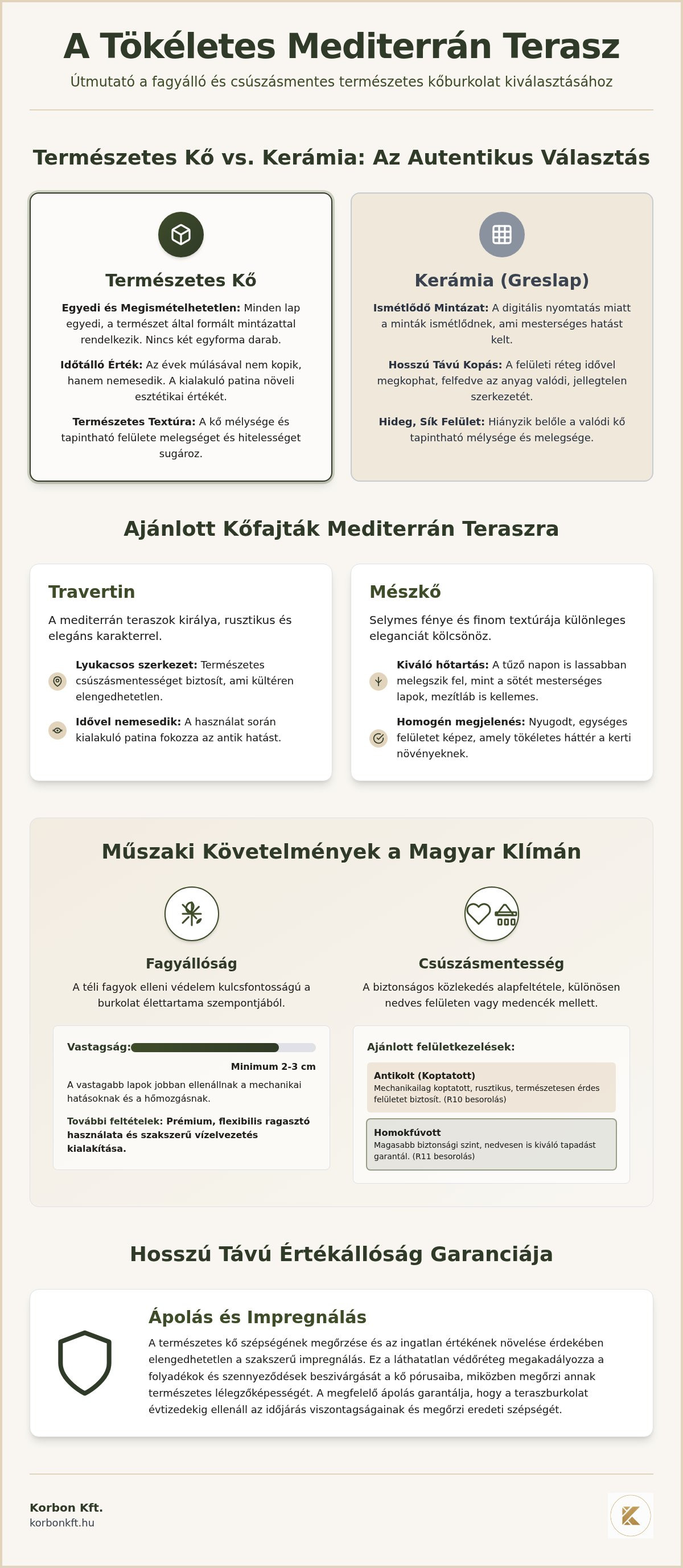 Mediterrán terasz burkolat