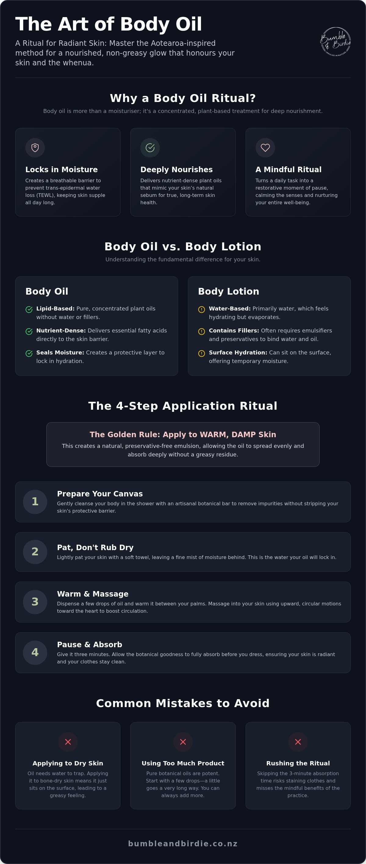 How to use body oil