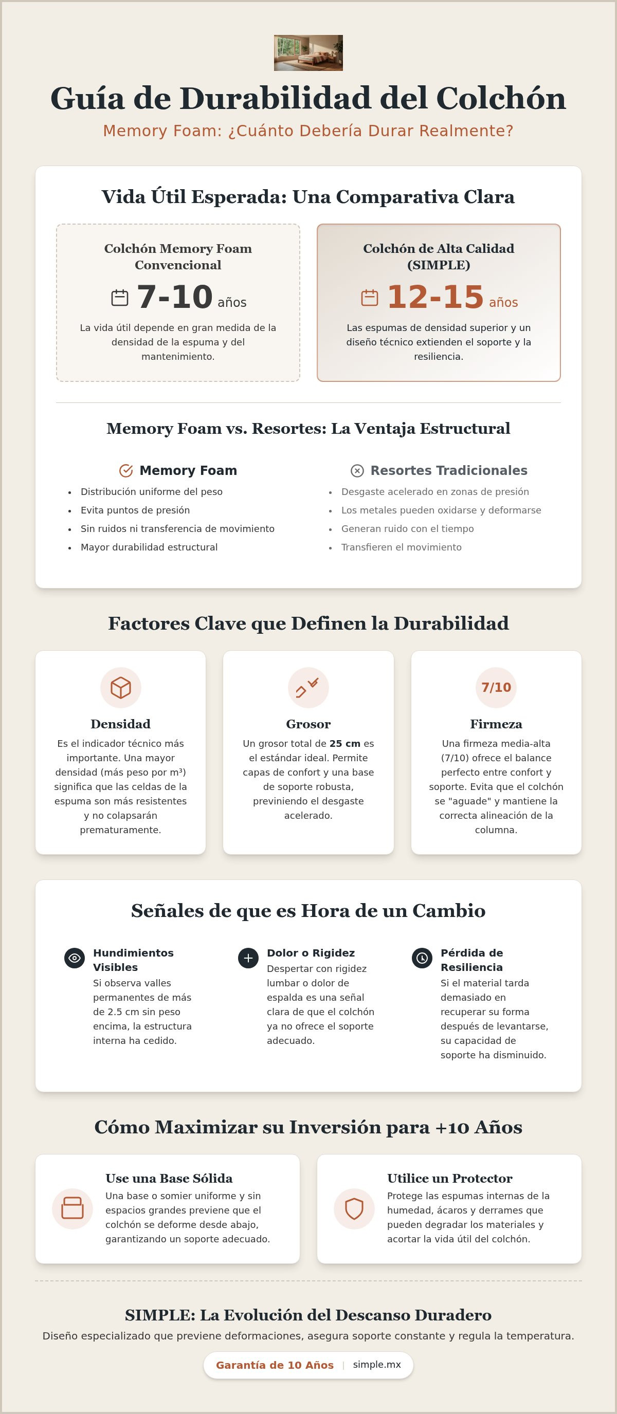 Cuánto dura un colchón de memory foam