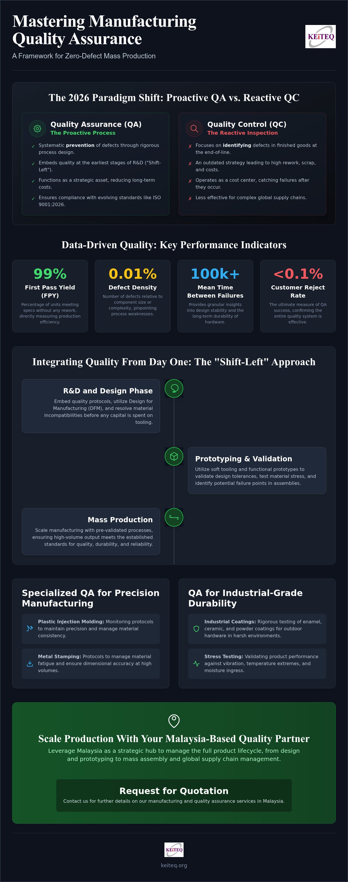 Manufacturing quality assurance