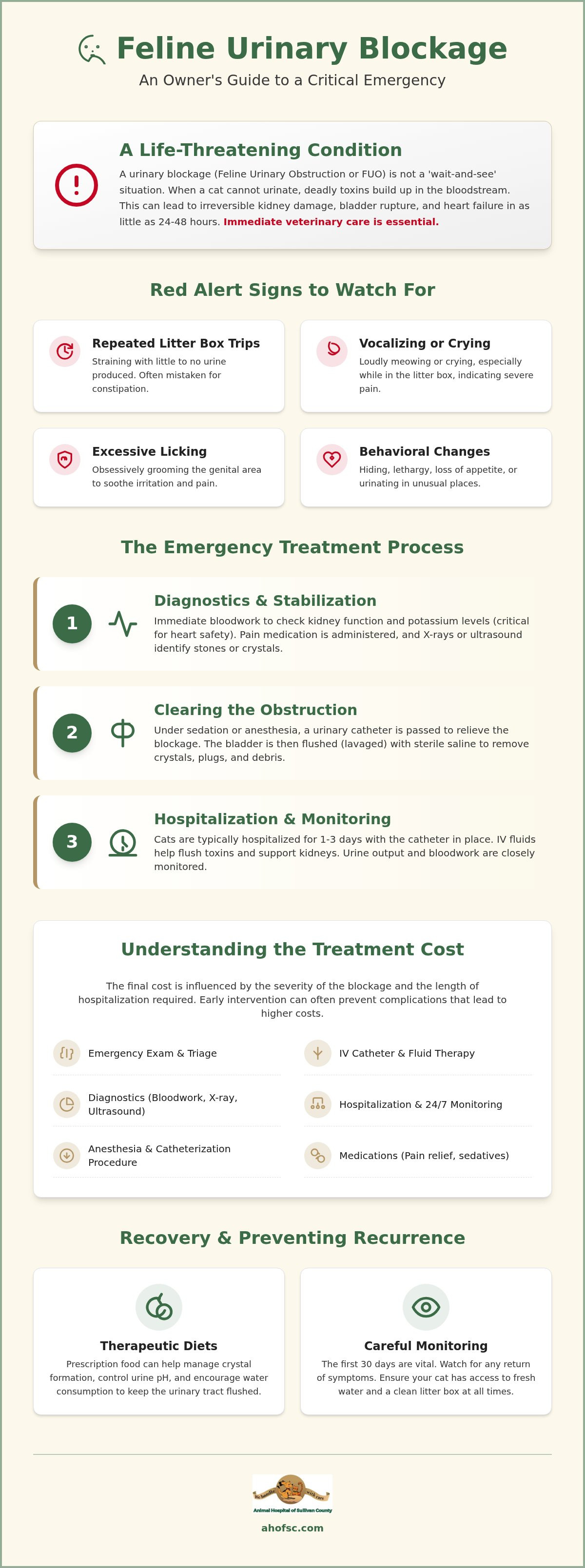 Cat urinary blockage treatment cost PA