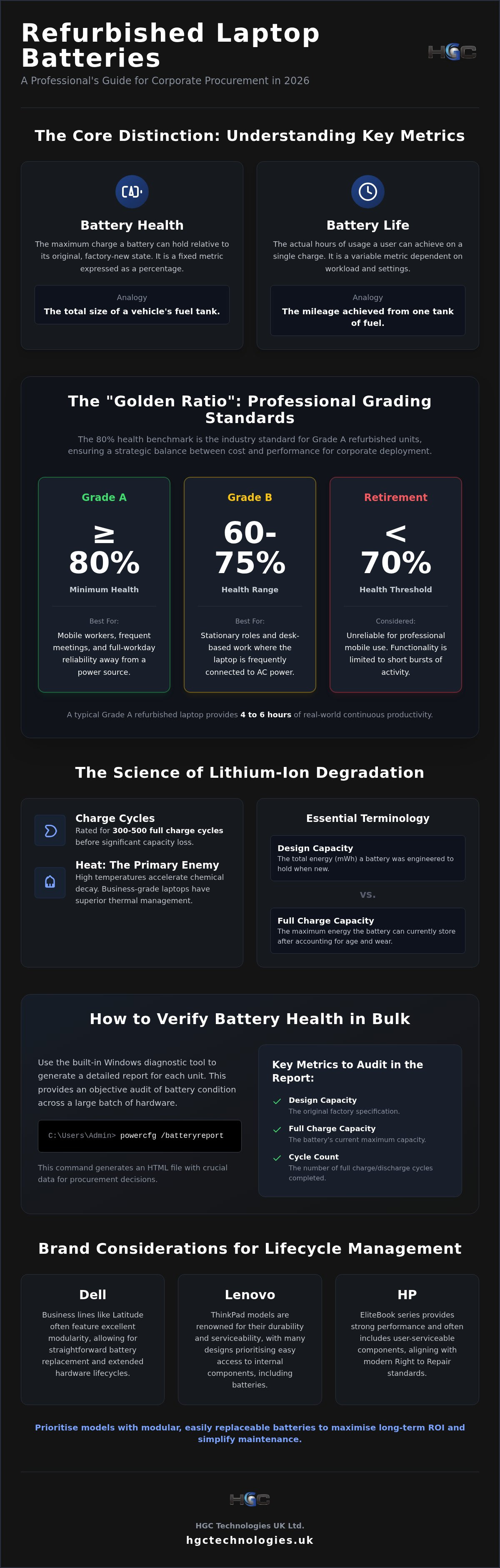 Battery life expectations for refurbished laptops