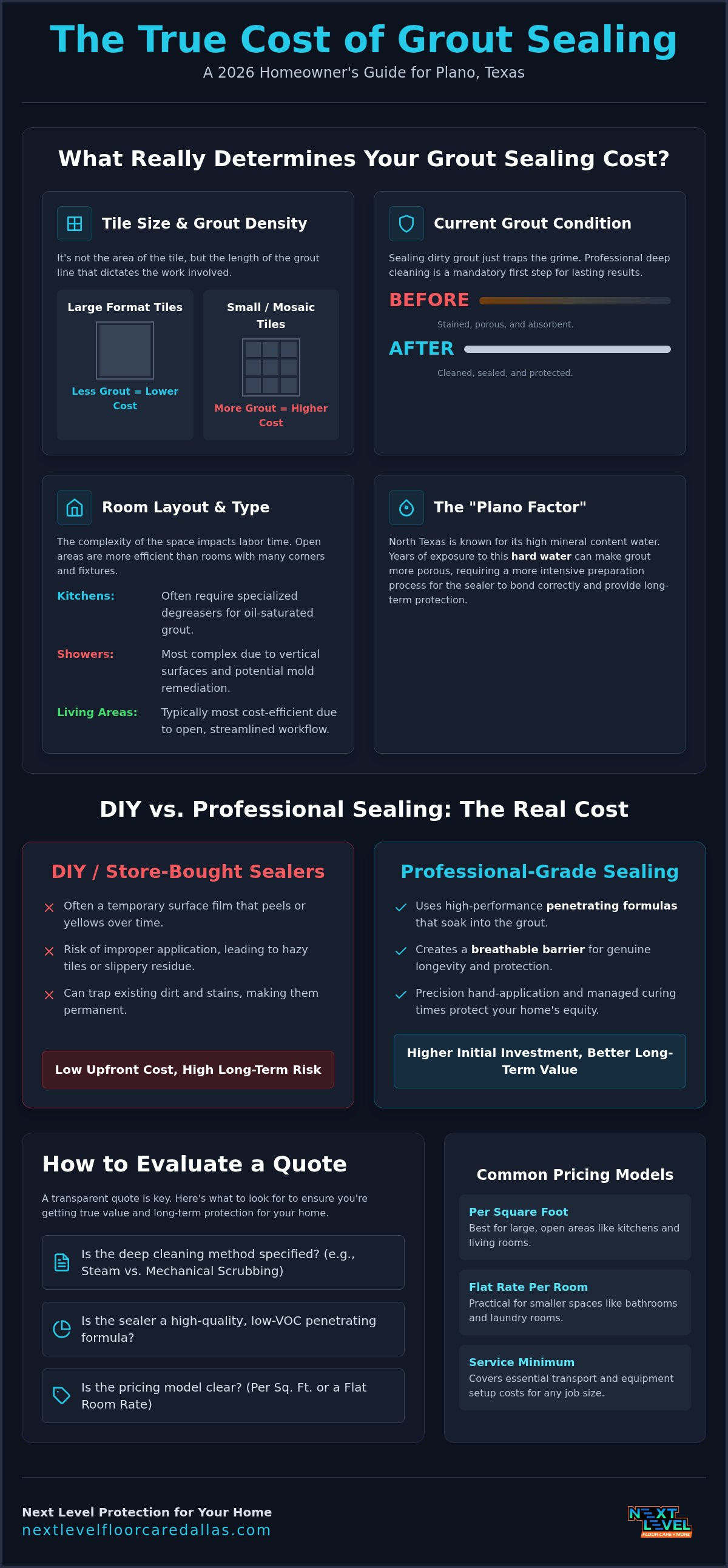 Plano grout sealing cost