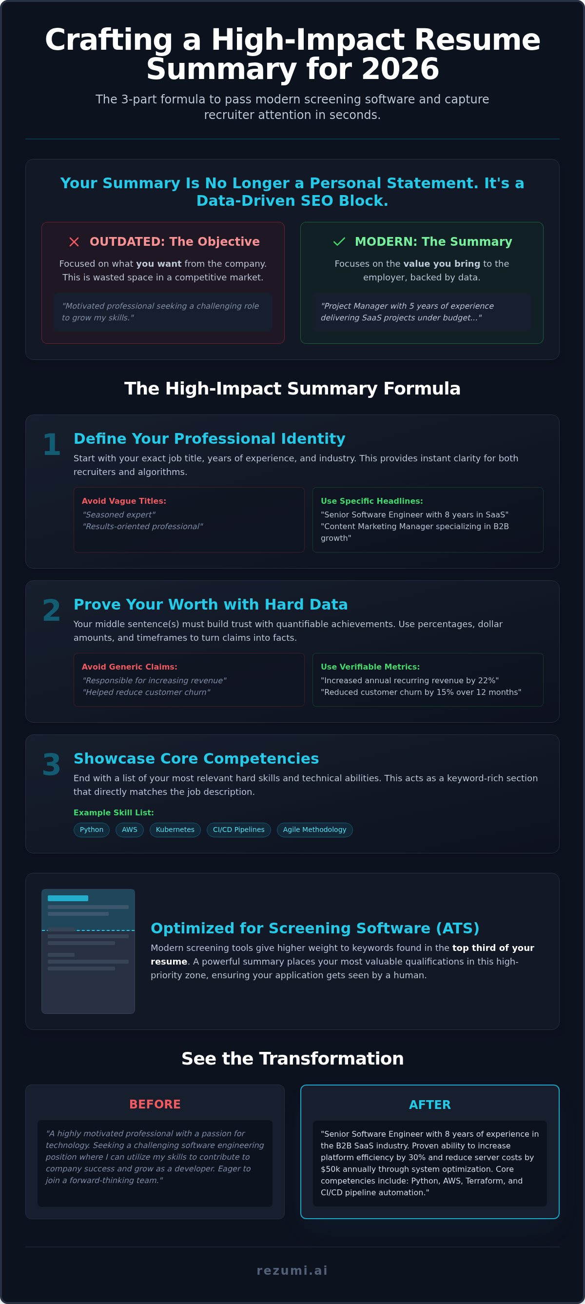 How to write a resume summary