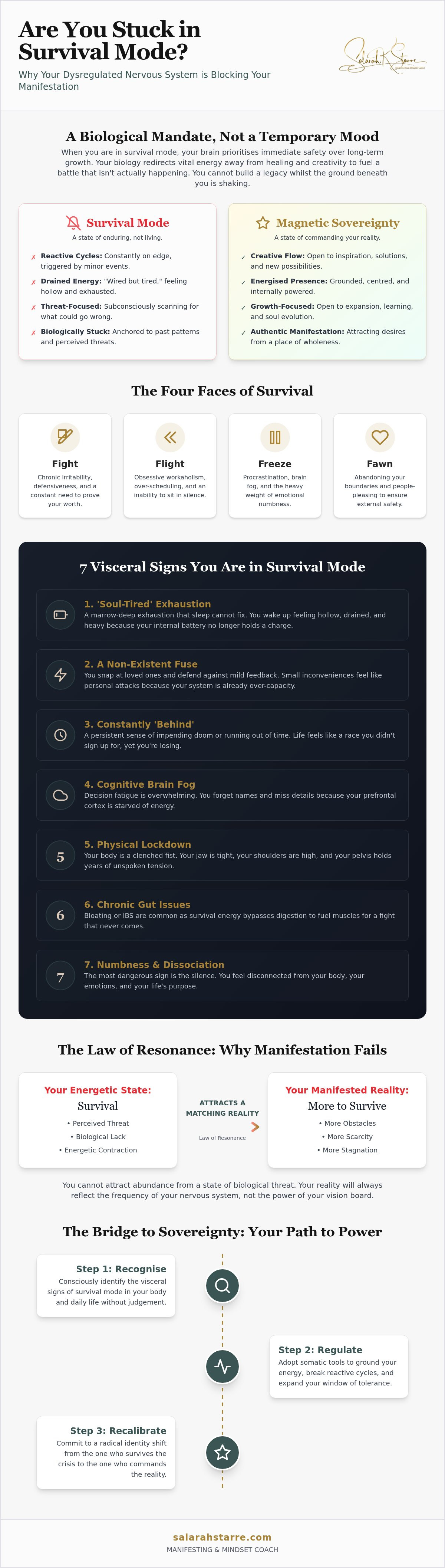 Signs you are in survival mode