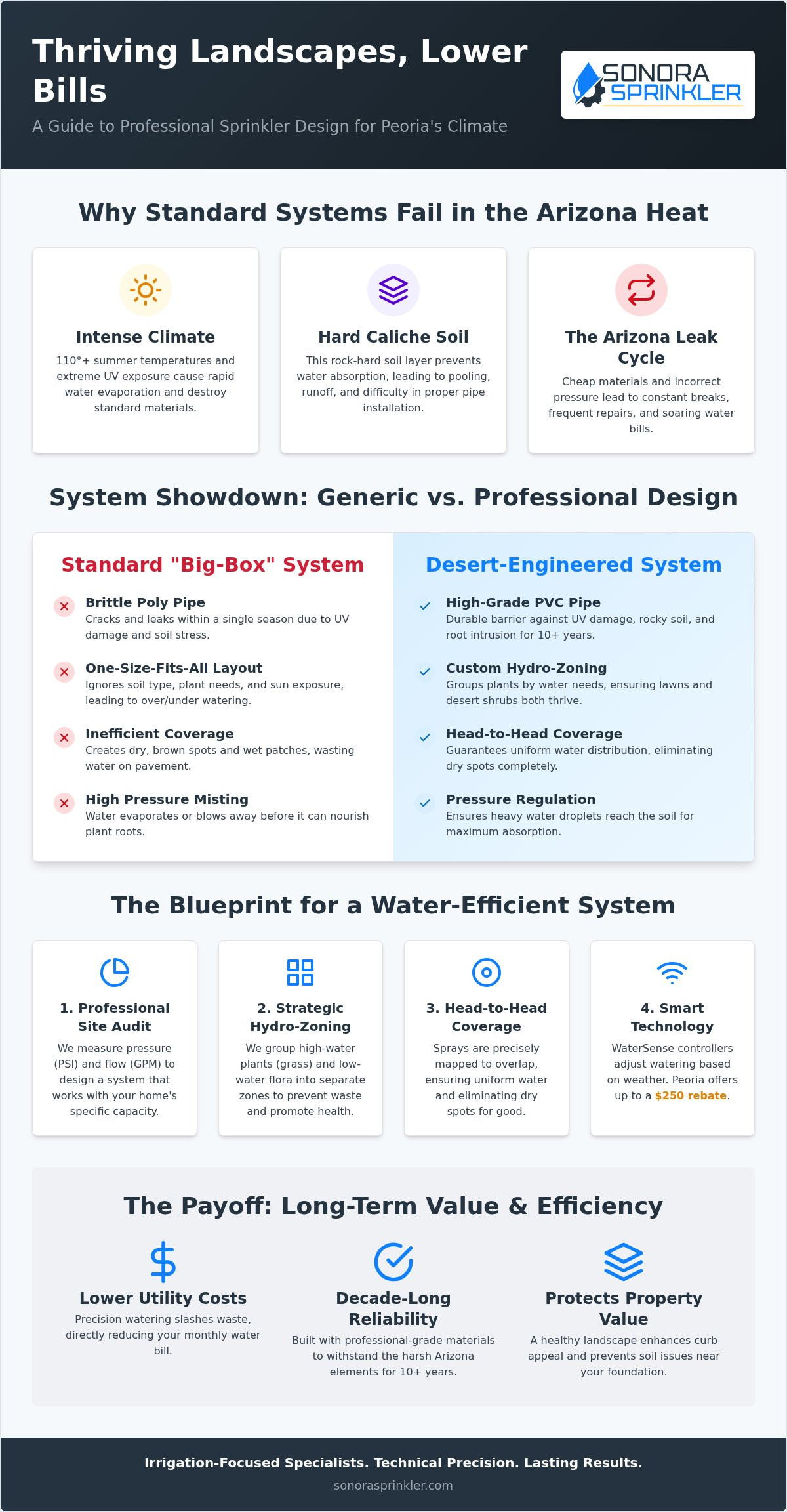 Custom sprinkler system design Peoria