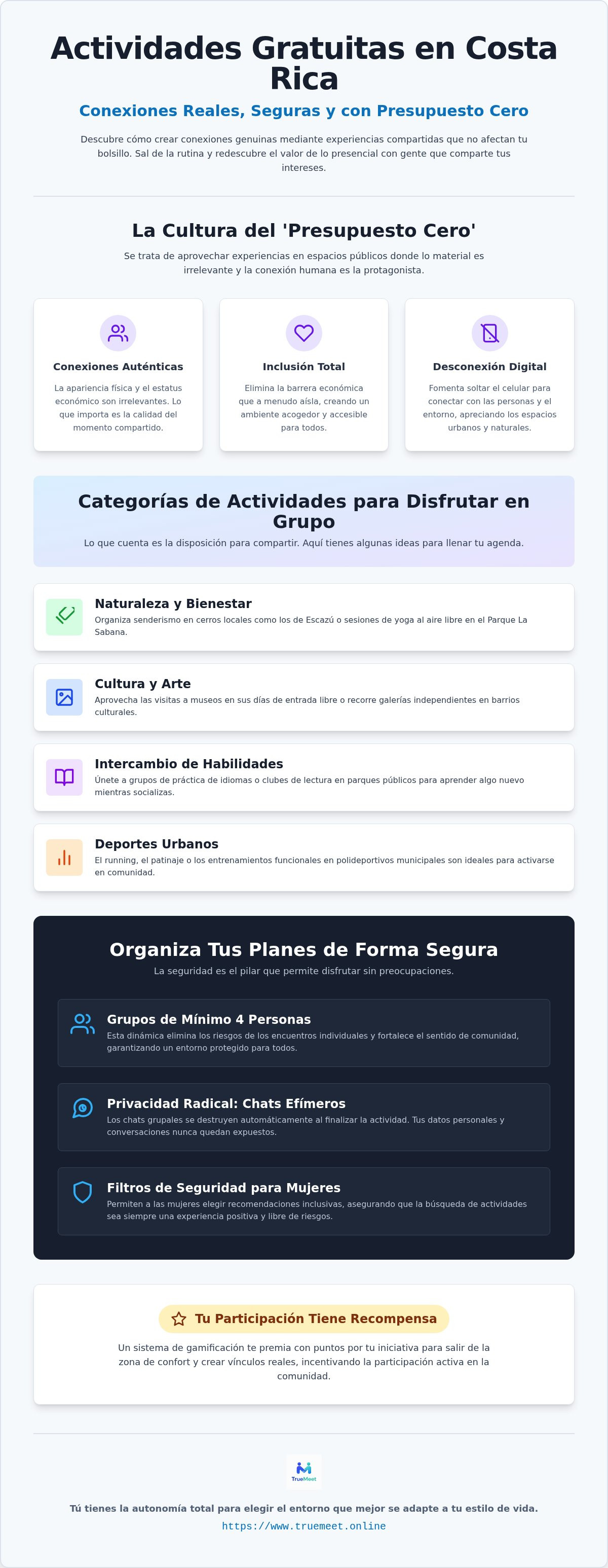 Actividades gratuitas en Costa Rica