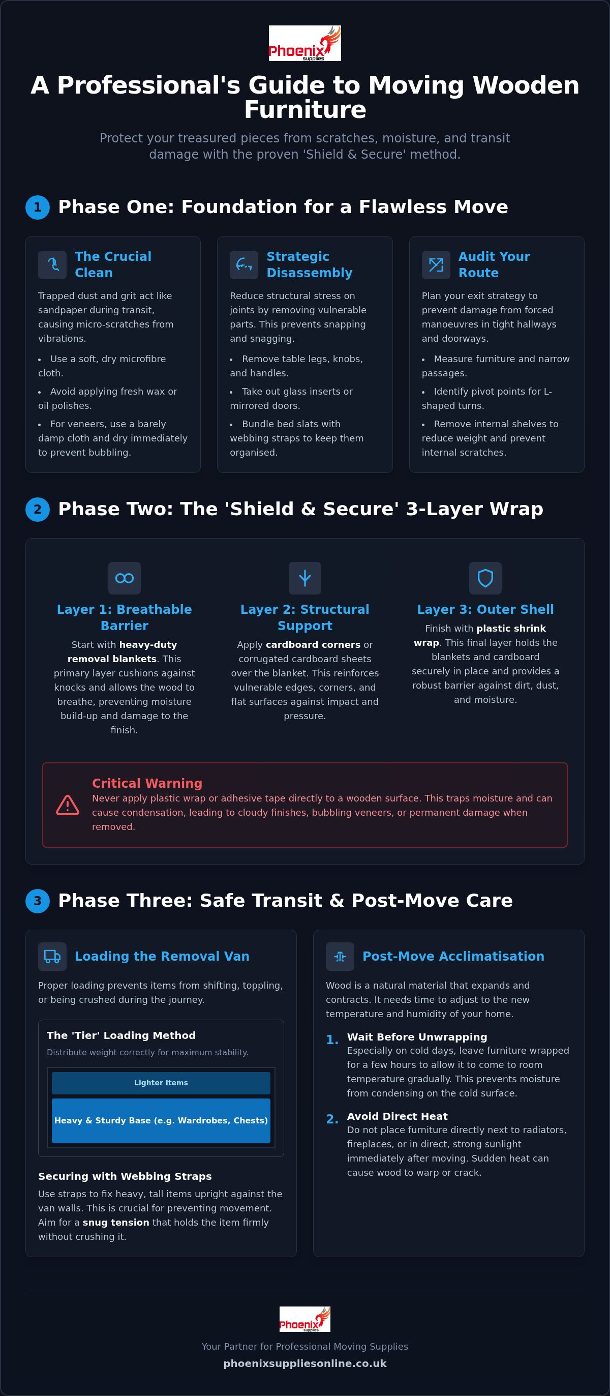 How to protect wooden furniture when moving