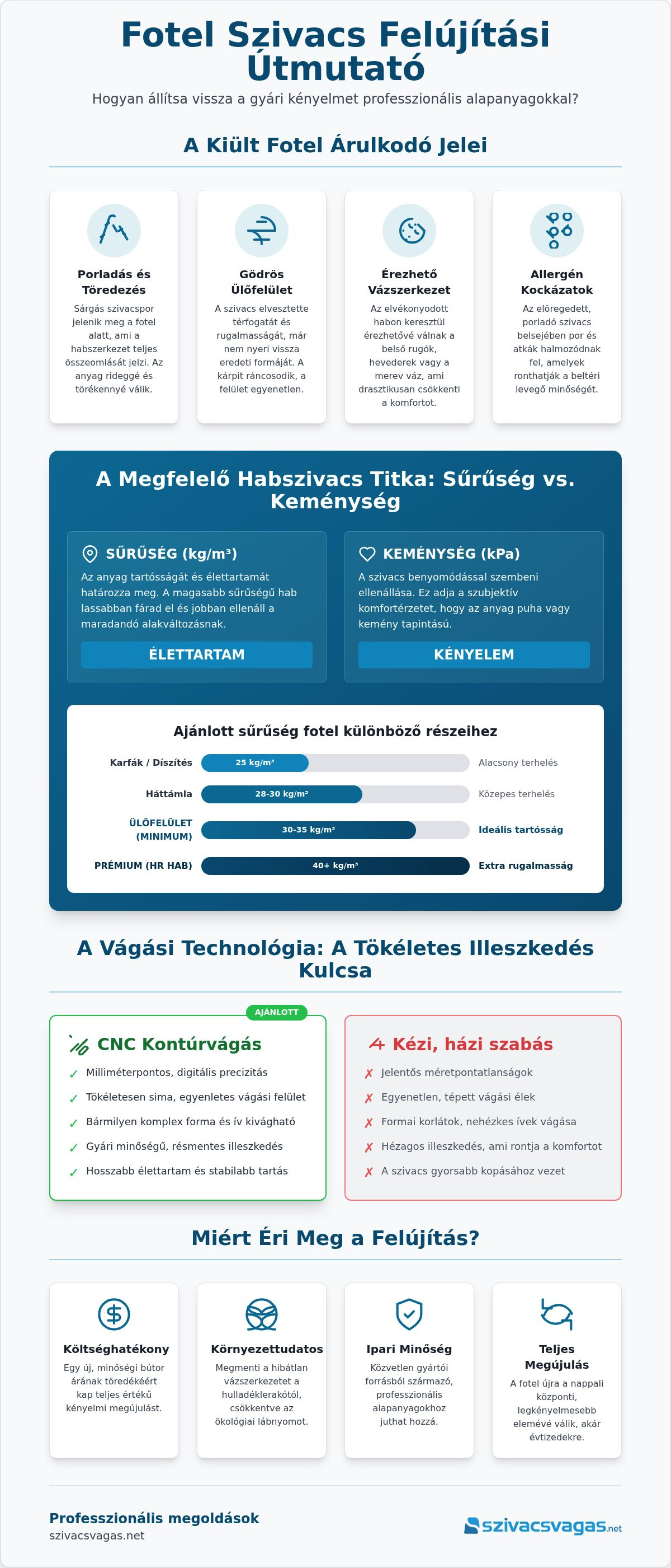 Fotel szivacs felújítás
