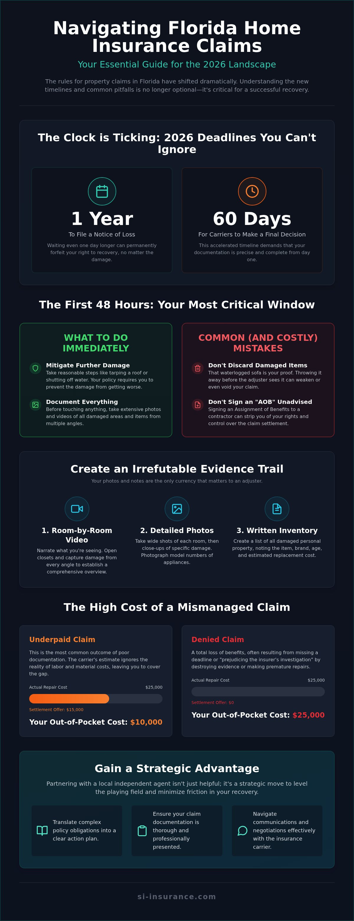 Florida home insurance claim mistakes