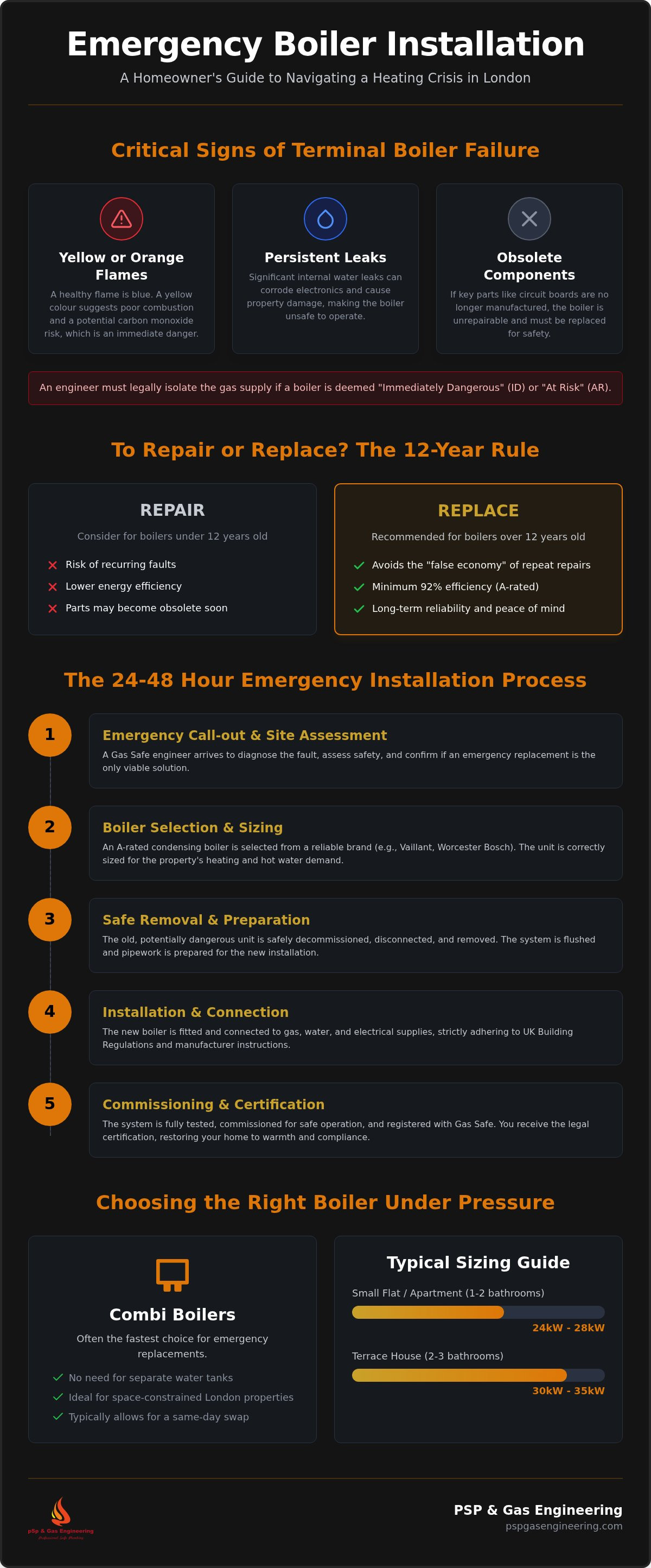 Emergency boiler installation London