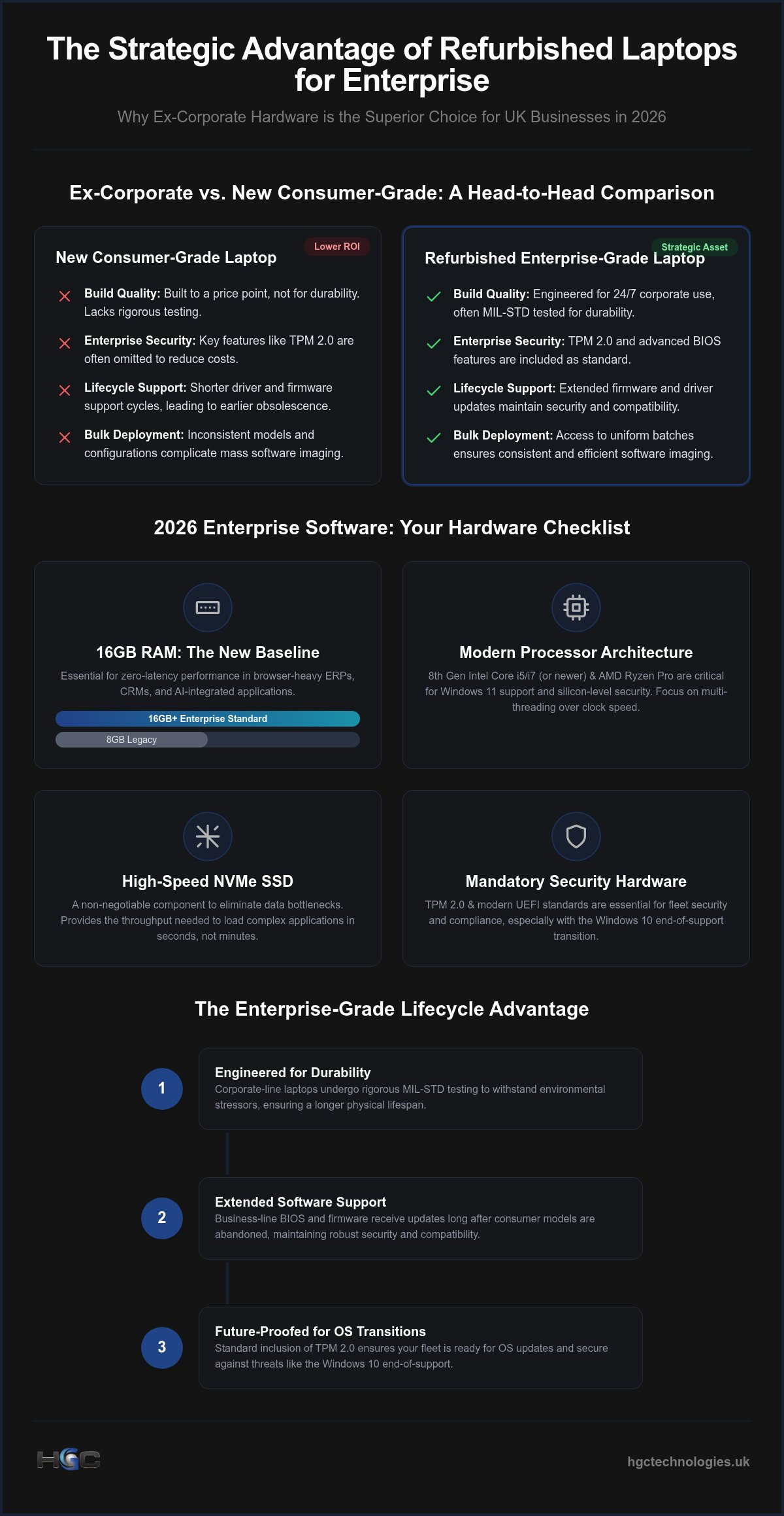Compatibility of refurbished laptops with enterprise software