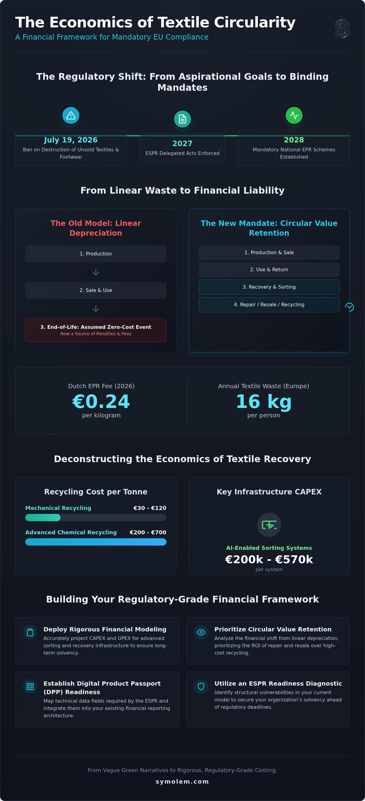 Financial modeling for textile circularity