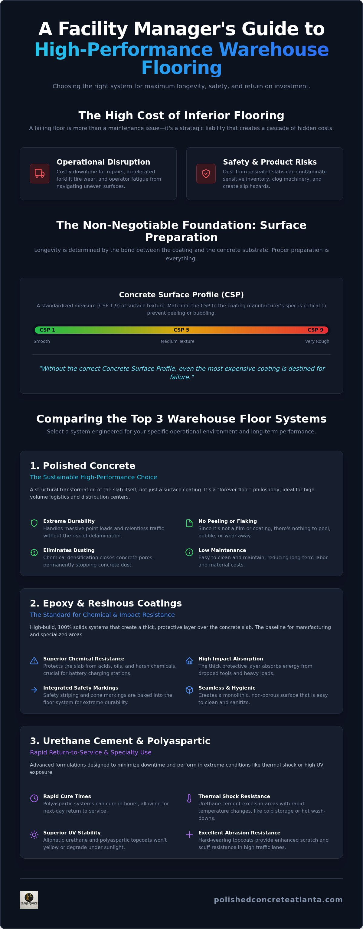 Warehouse floor coating options