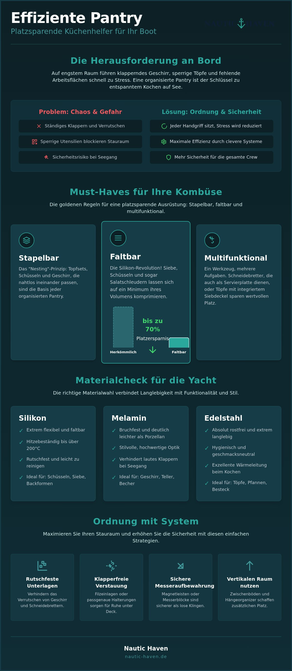 Platzsparende küchenhelfer boot