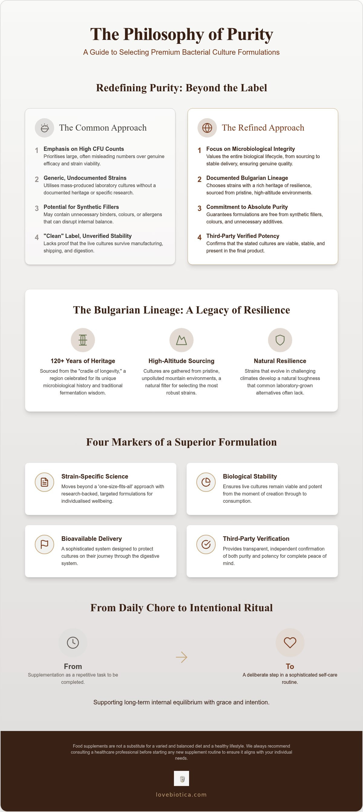 Pure probiotic formulations