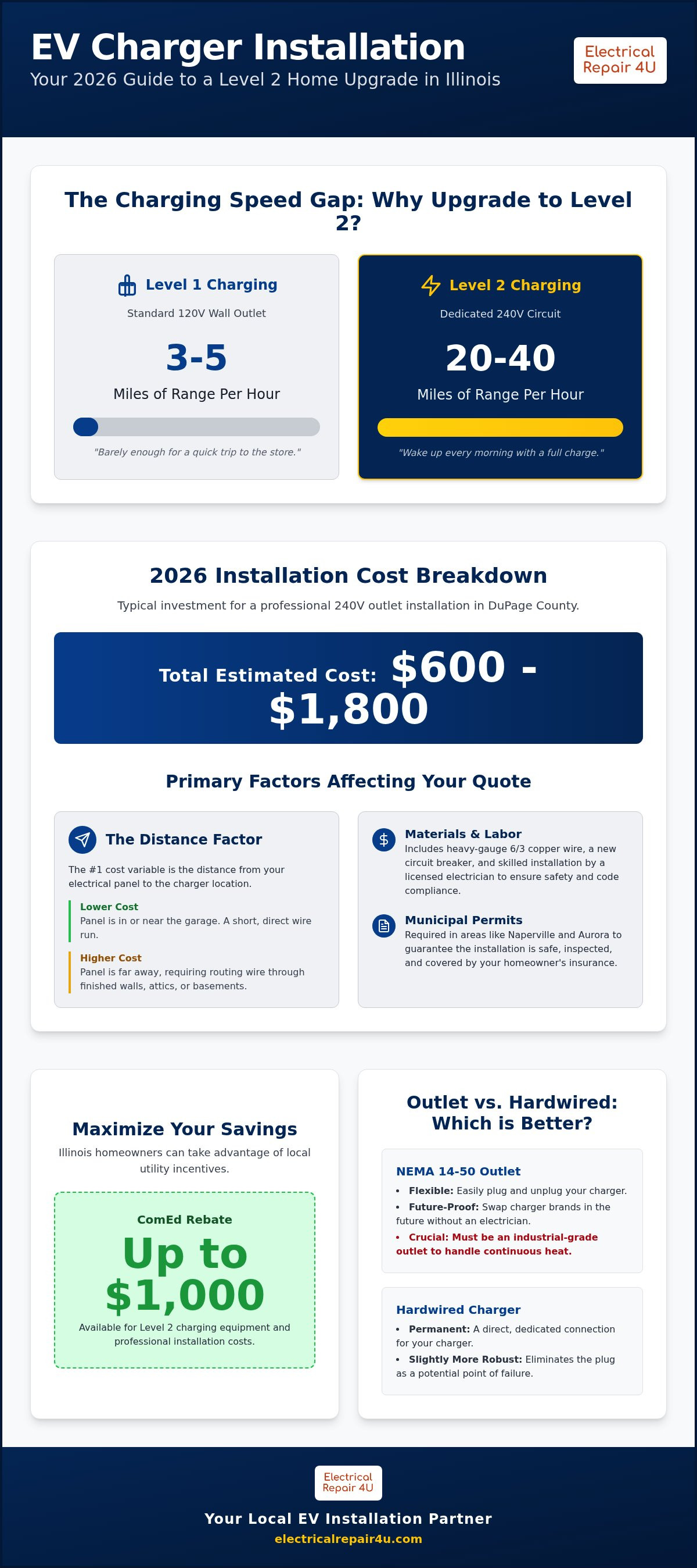 Cost to install 240v outlet for EV charger