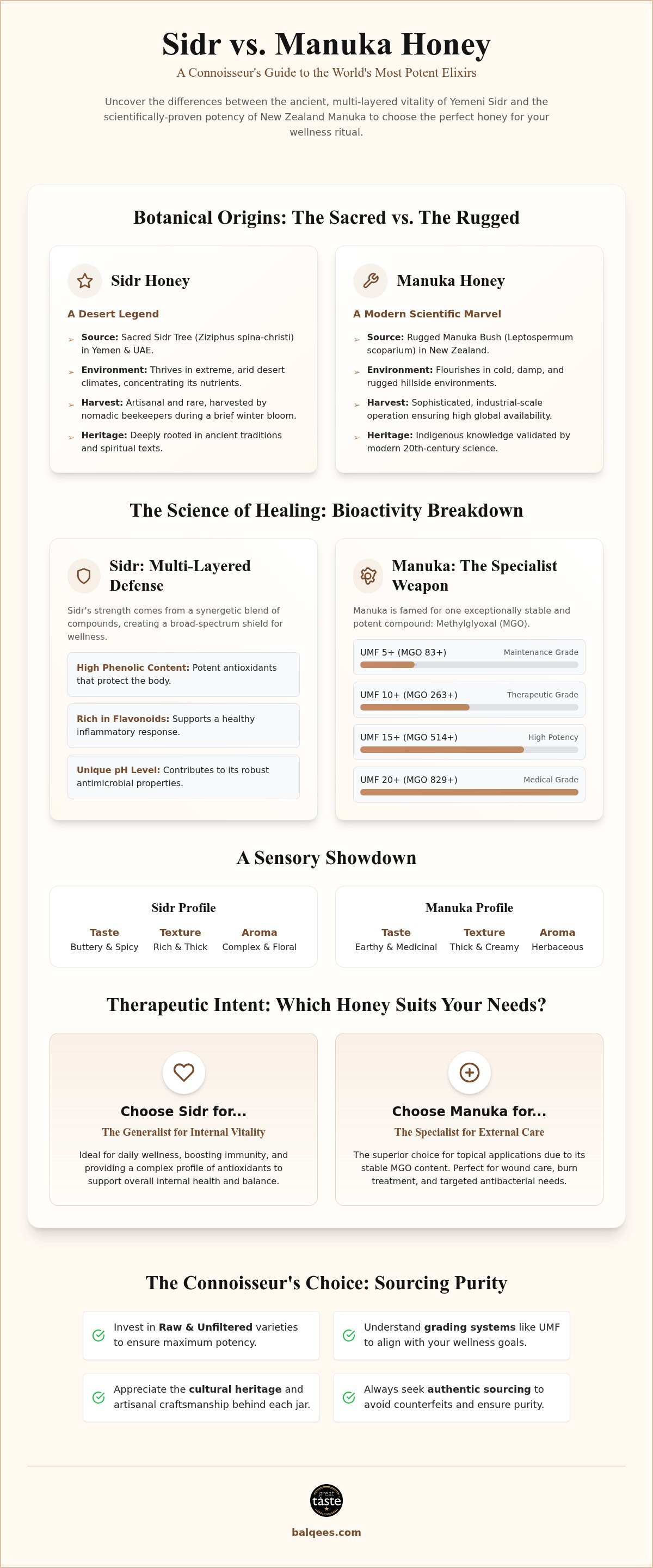 Sidr honey vs Manuka honey
