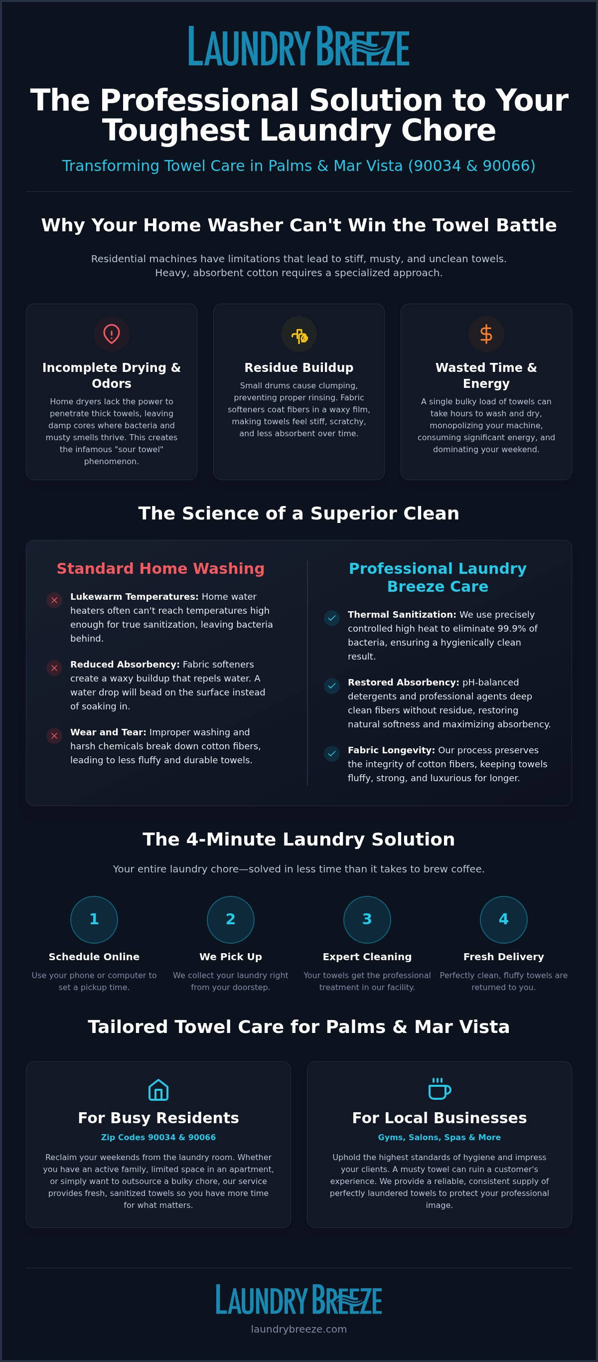 Towel Laundry Service in Palms & Mar Vista
