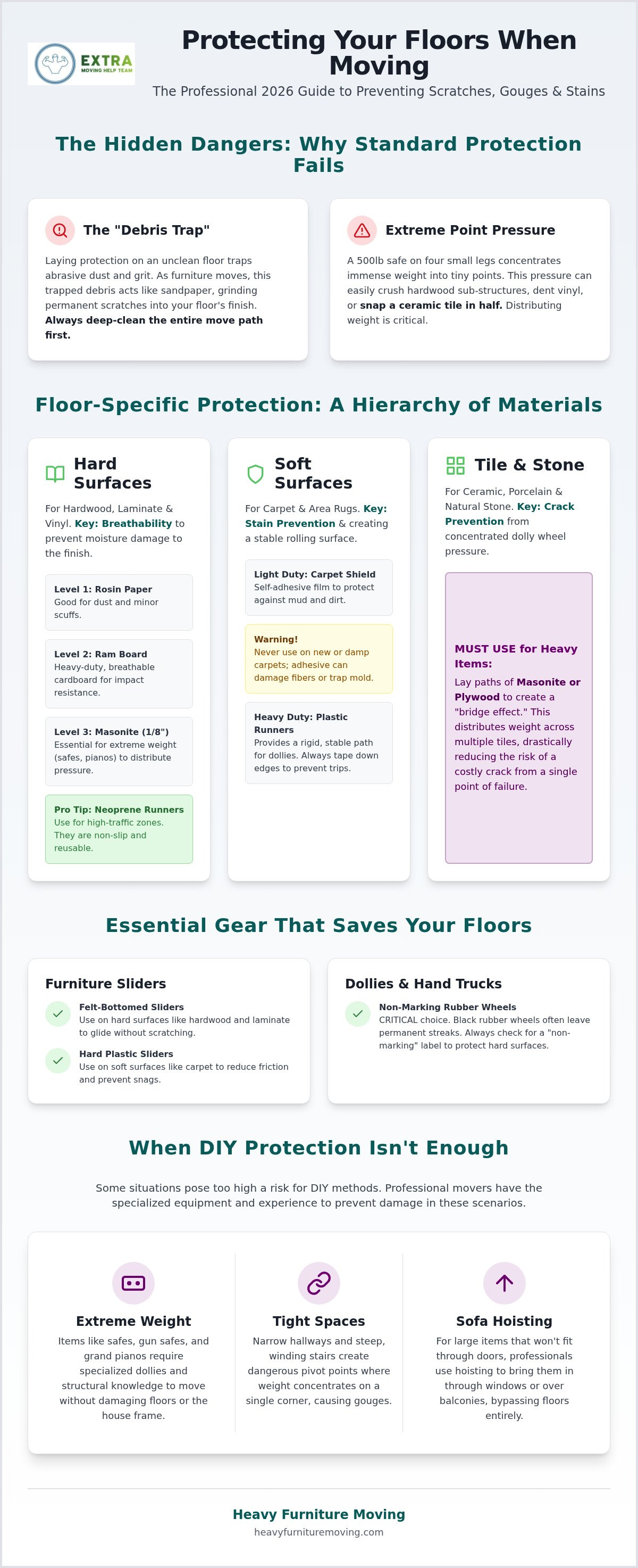 How to protect floors when moving furniture