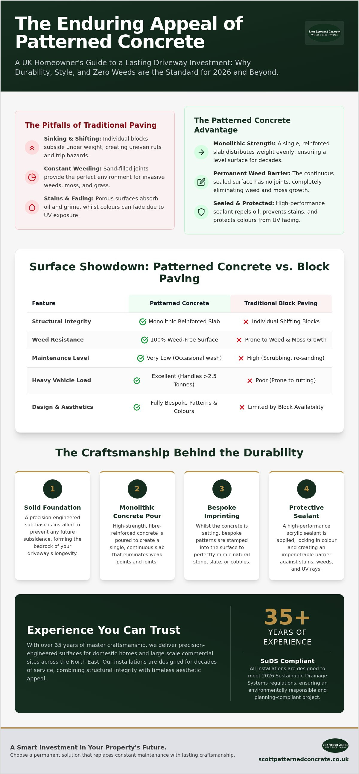 Benefits of patterned concrete driveways