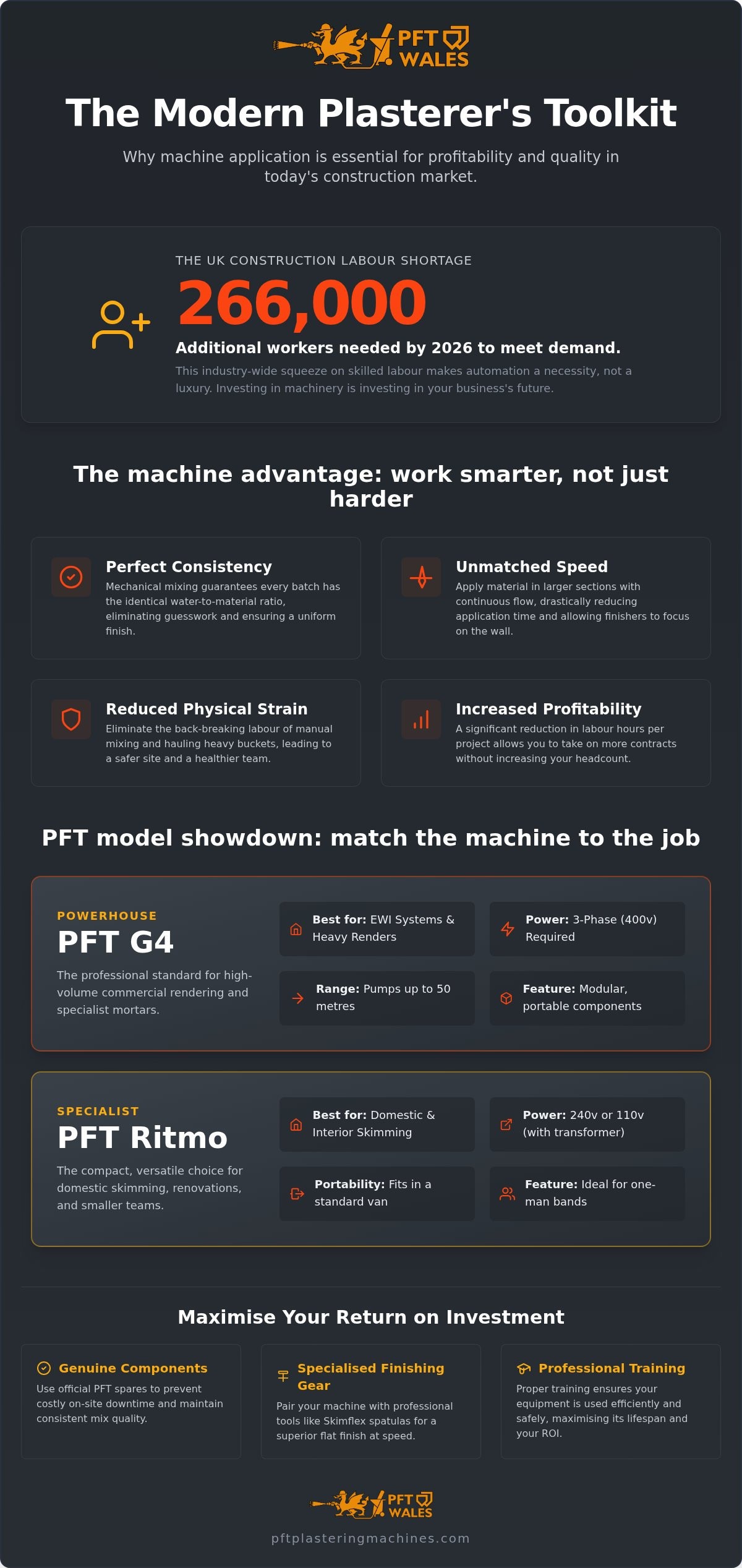 Plastering machine