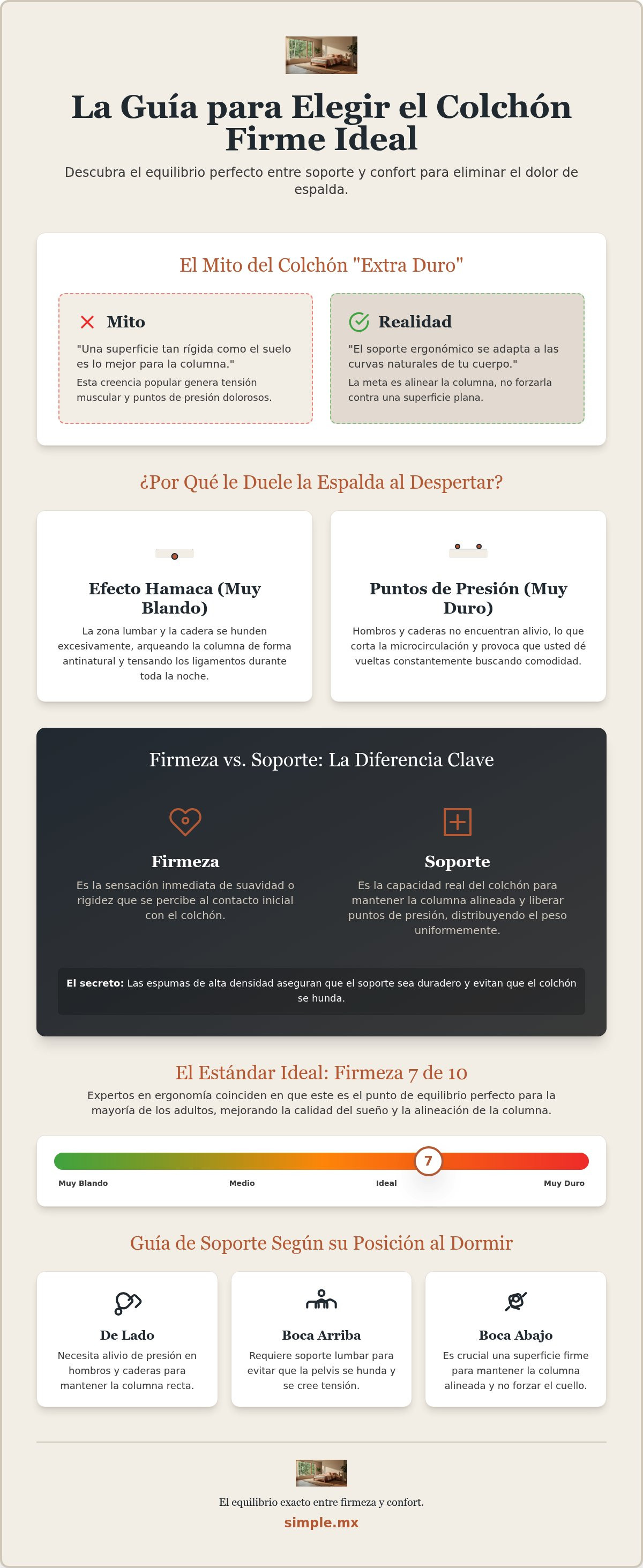 Colchón firme para la espalda