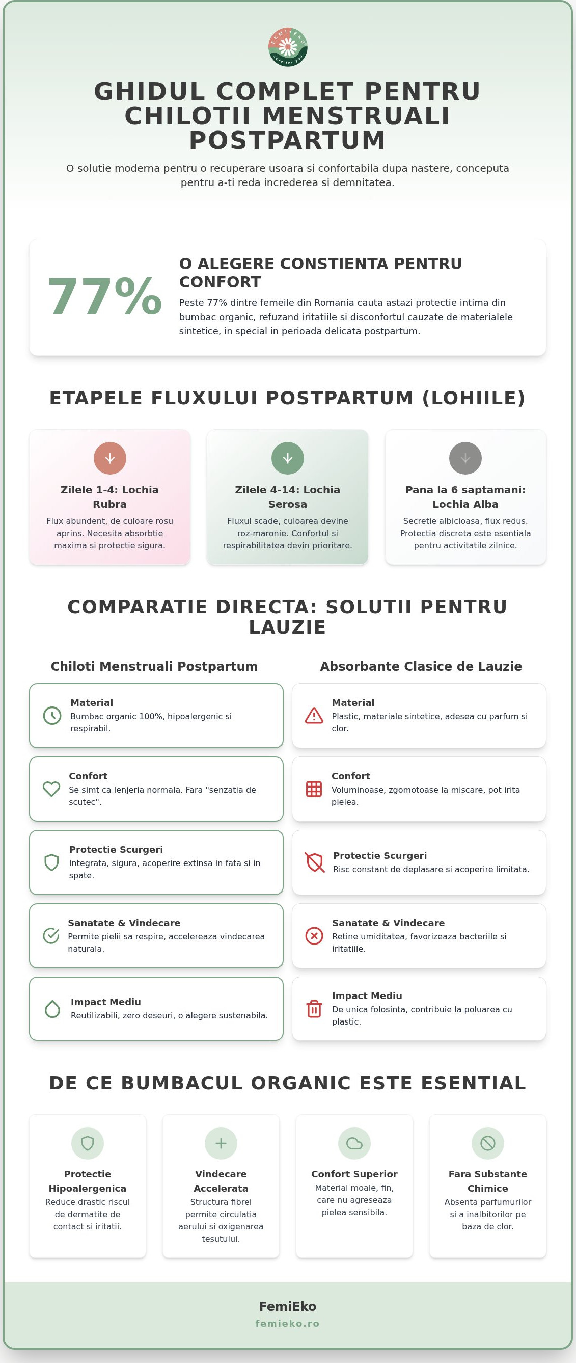 Chiloți menstruali postpartum