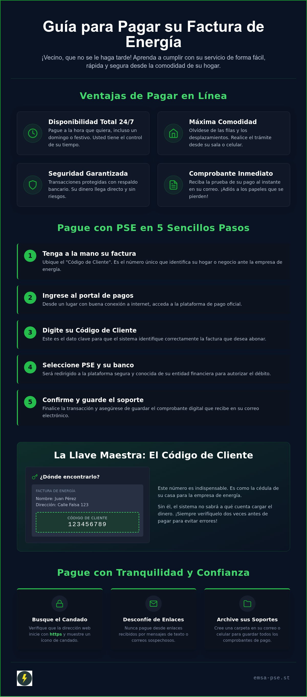 Abonar a factura emsa