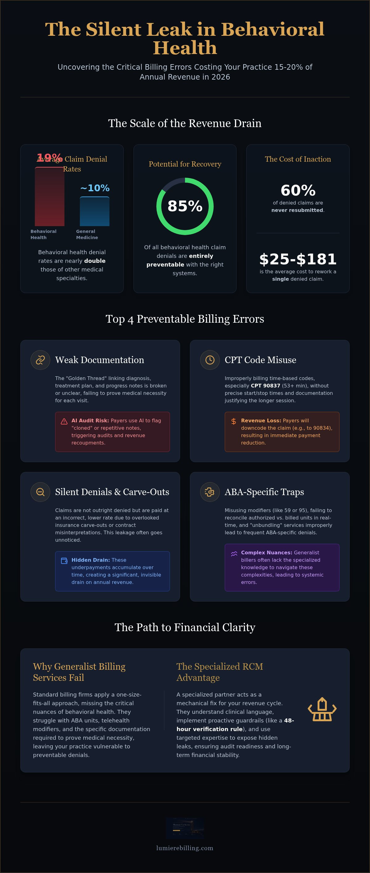 Behavioral health billing errors to avoid