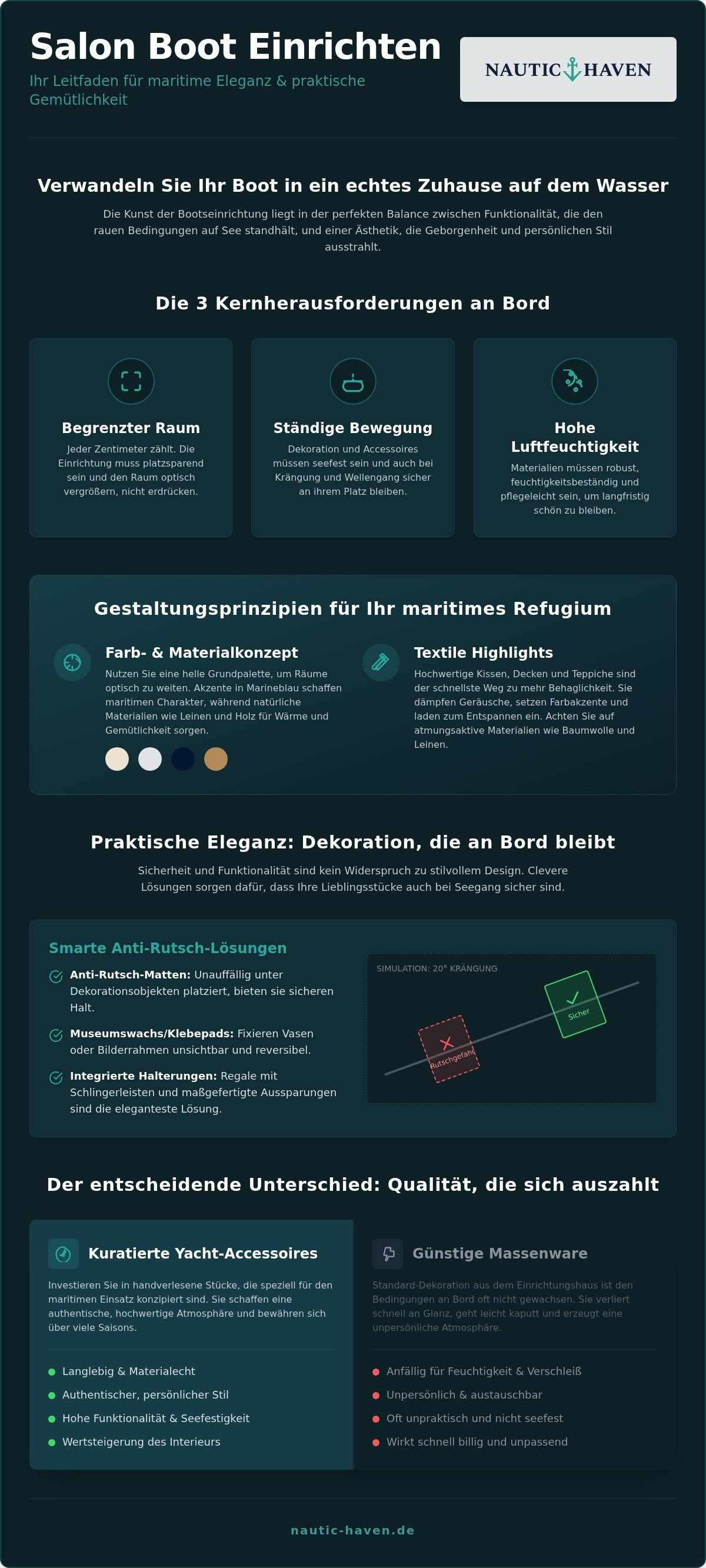 Salon boot einrichten