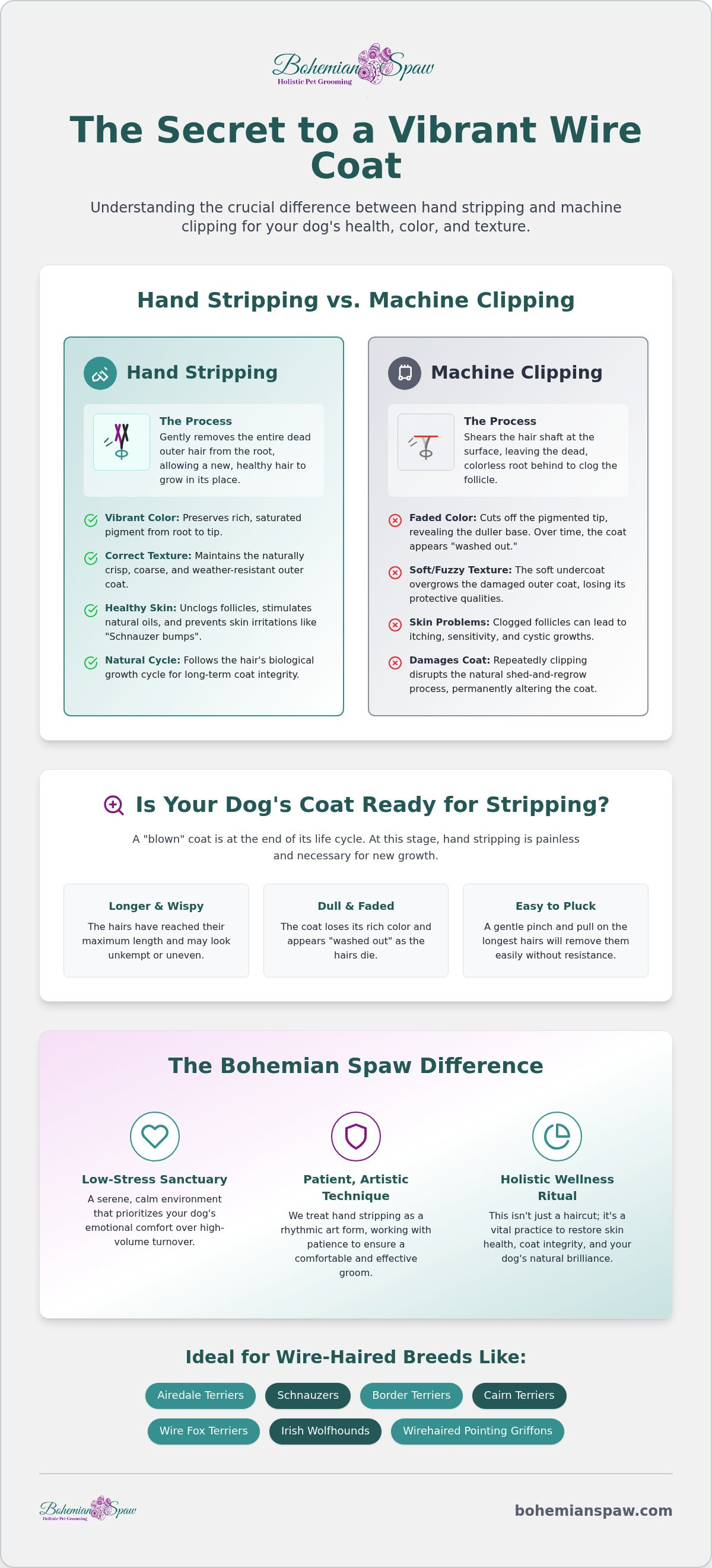 Hand stripping for dogs lisle