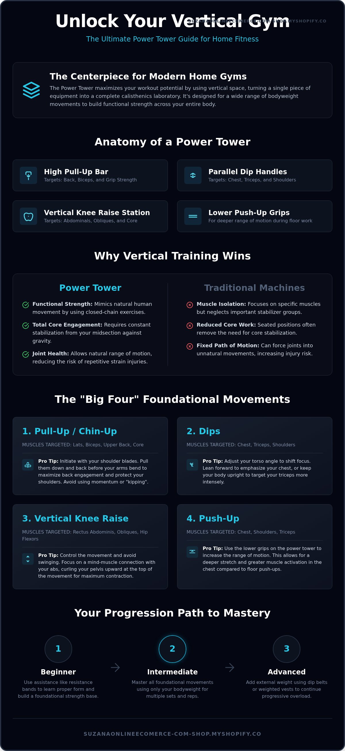 Power tower exercises