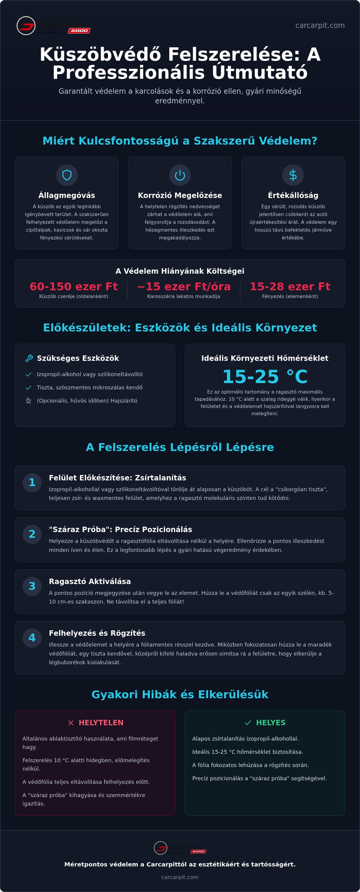 Küszöbvédő felszerelése