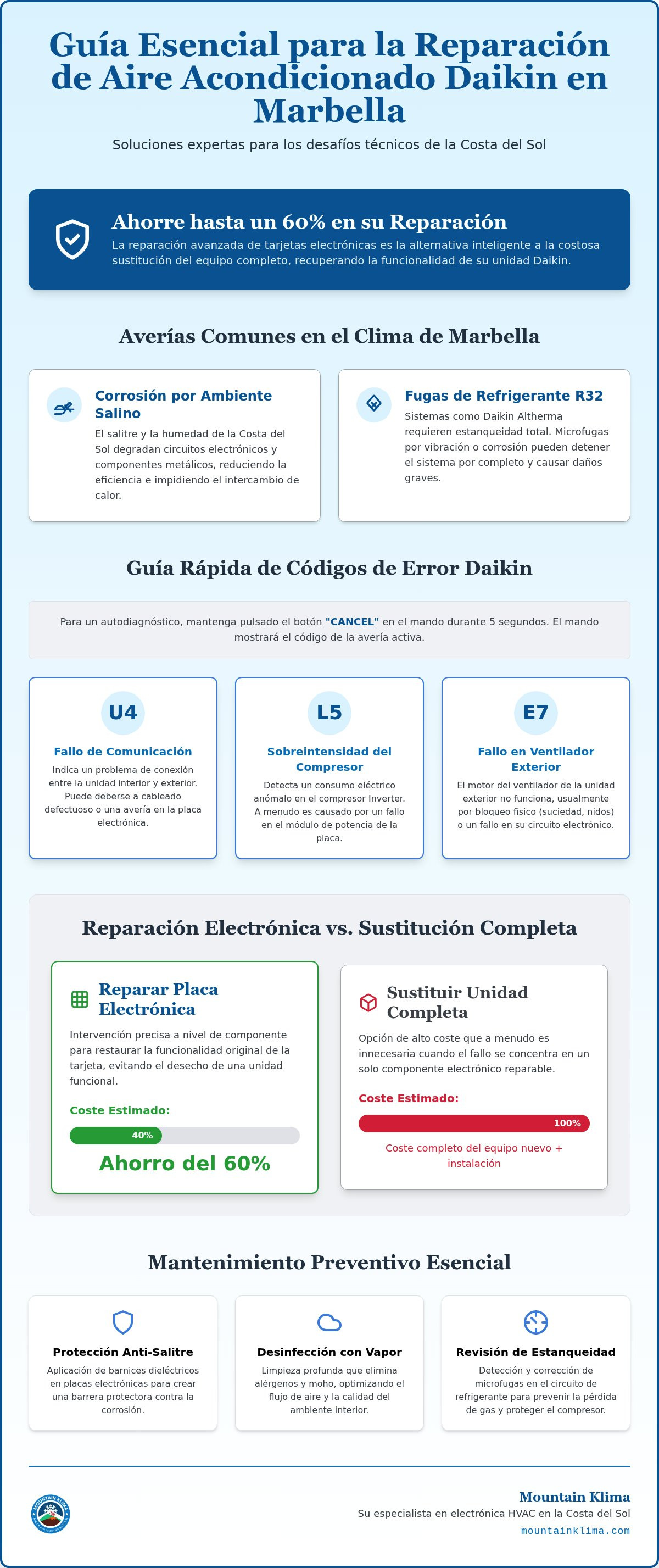 Reparar aire acondicionado Daikin en Marbella