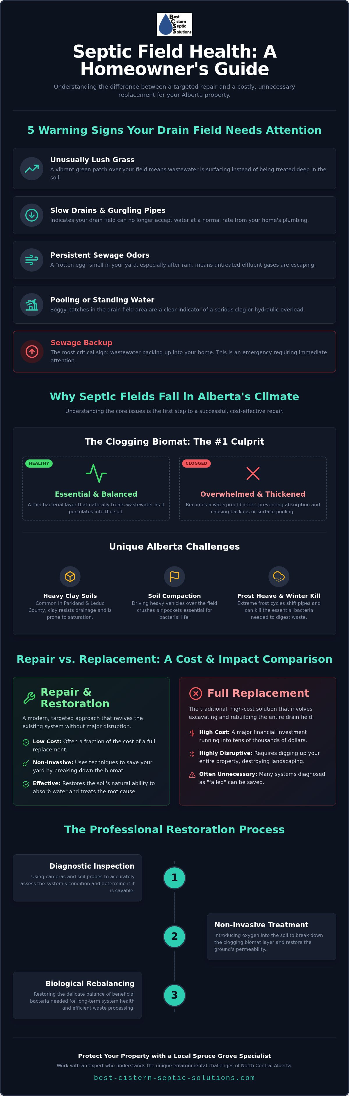 Septic field repair alberta