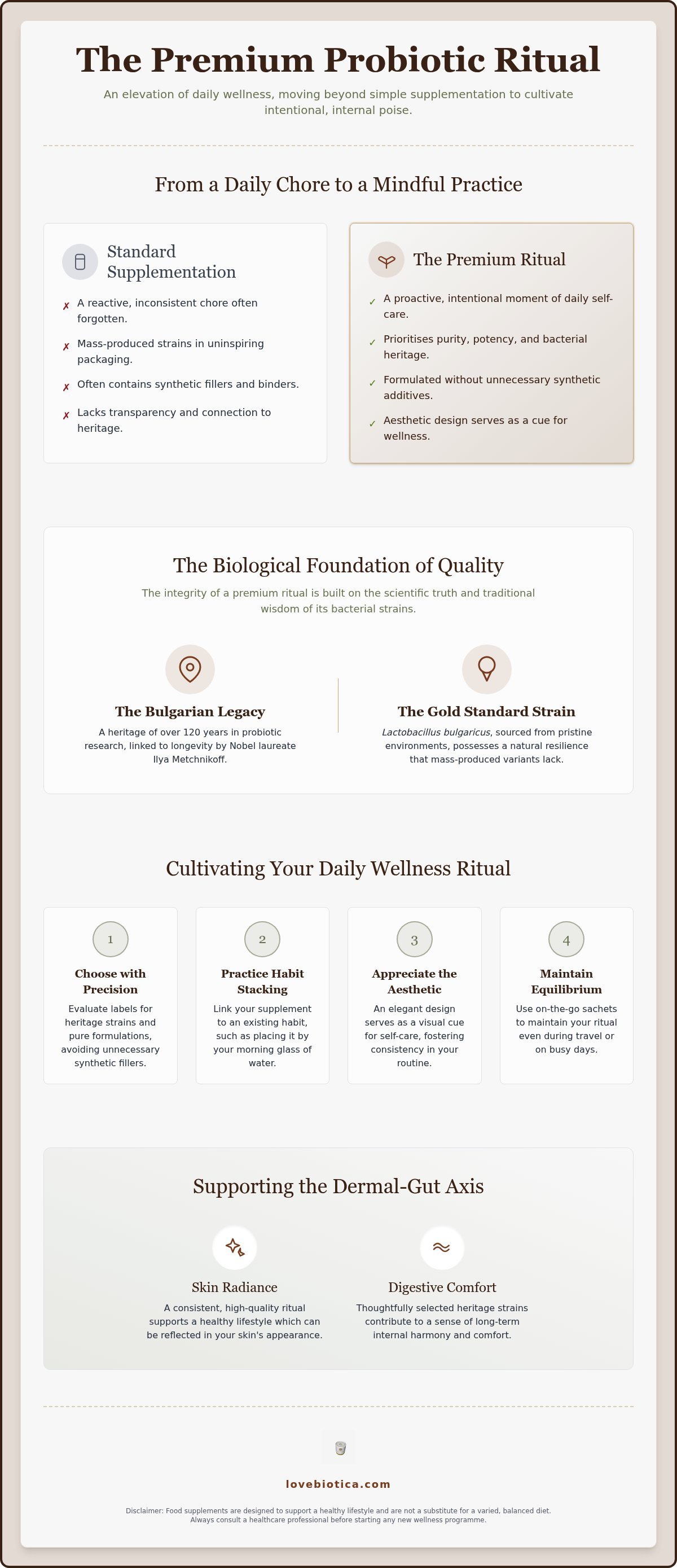 Premium probiotic ritual